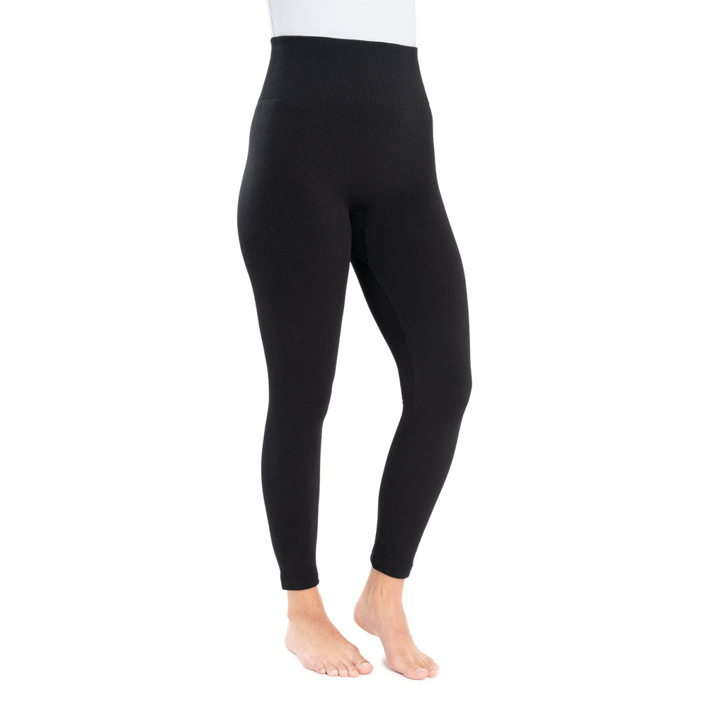 Women's Fleece Lined Leggings with Wide Waistband