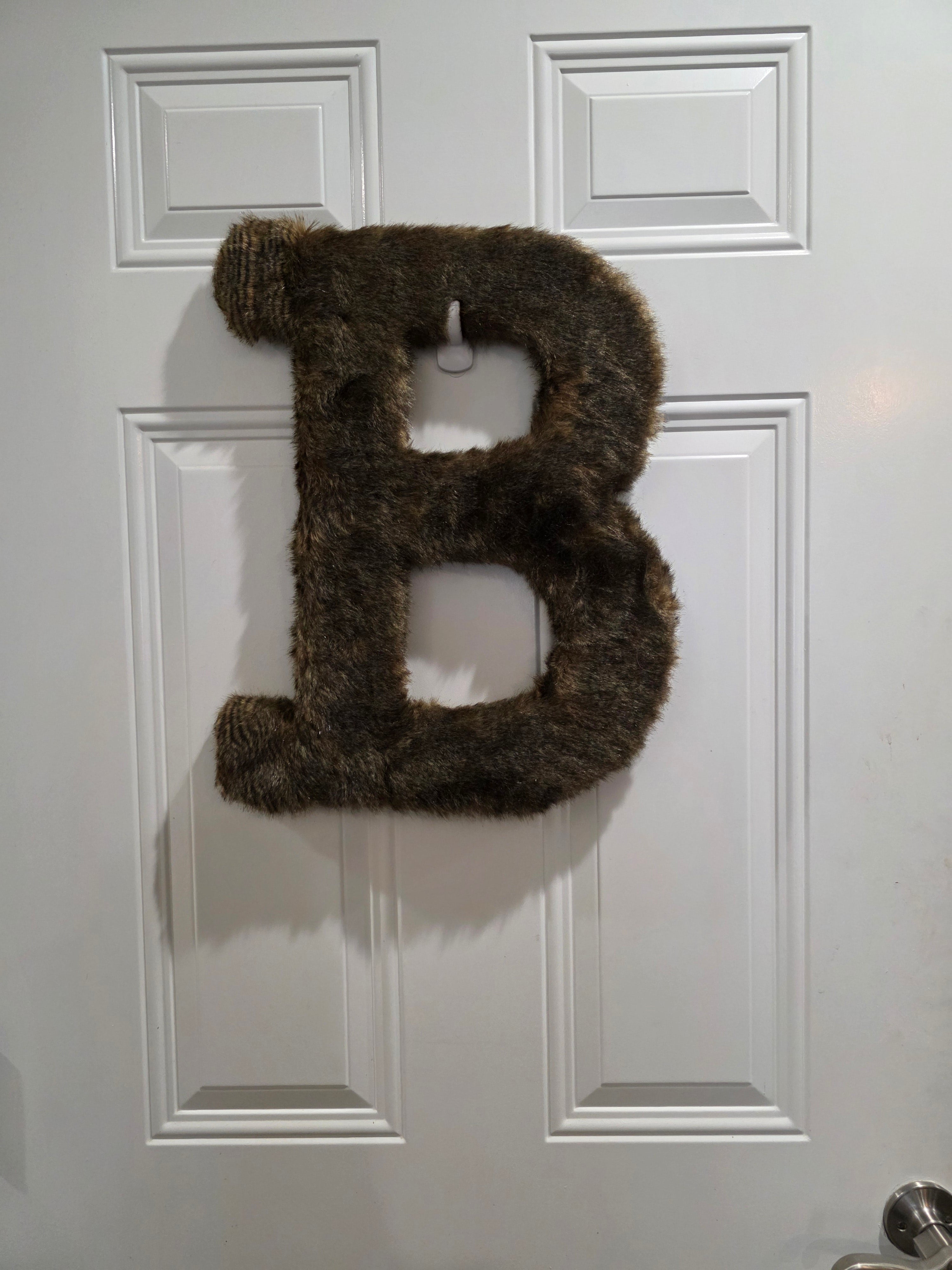 Customized Initial with faux fur