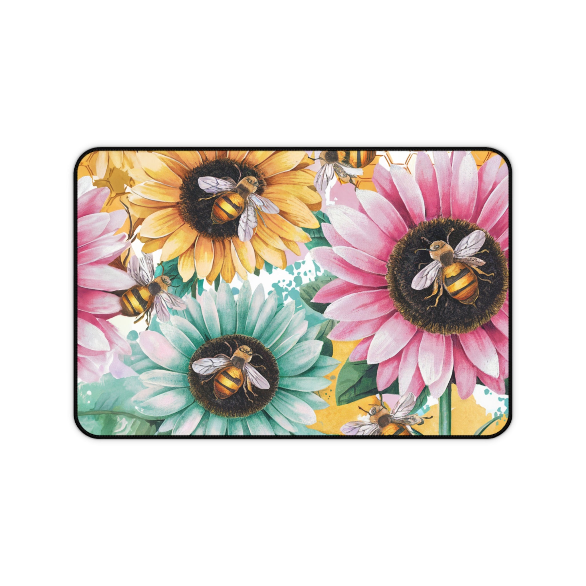 Floral Bees Desk Mat