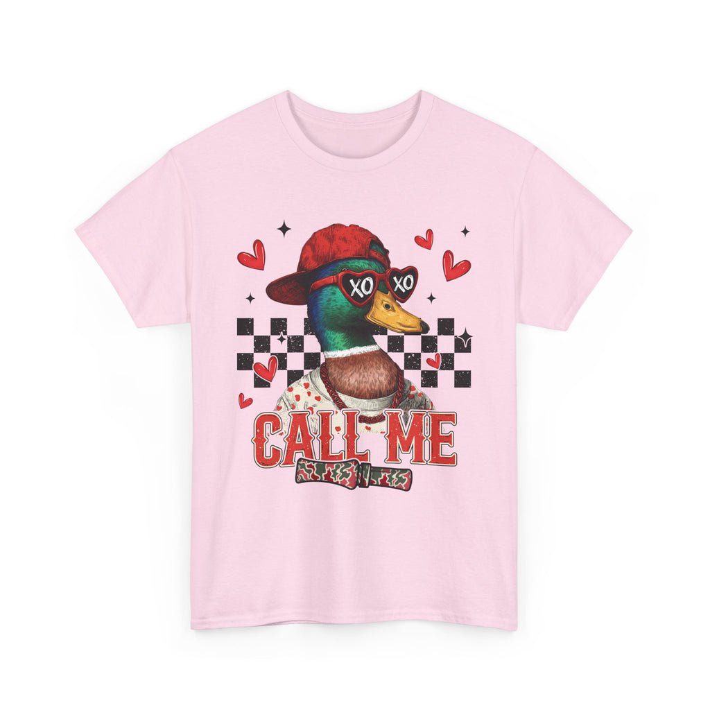 Duck Graphic Tee – "Call Me" Retro Skateboard Design