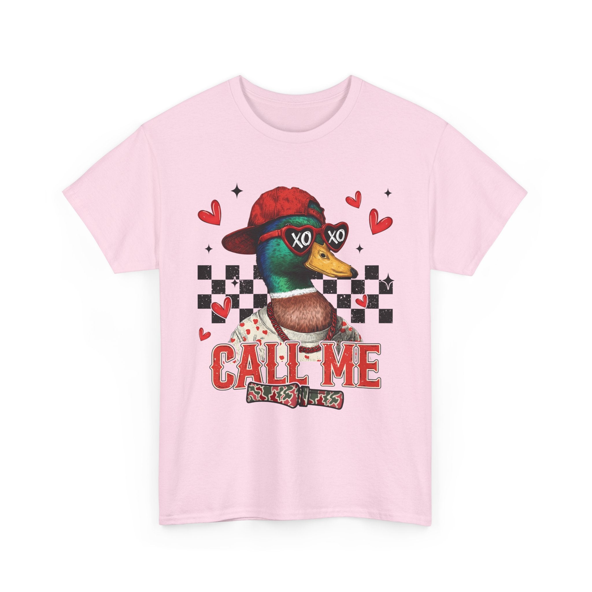 Duck Graphic Tee – "Call Me" Retro Skateboard Design