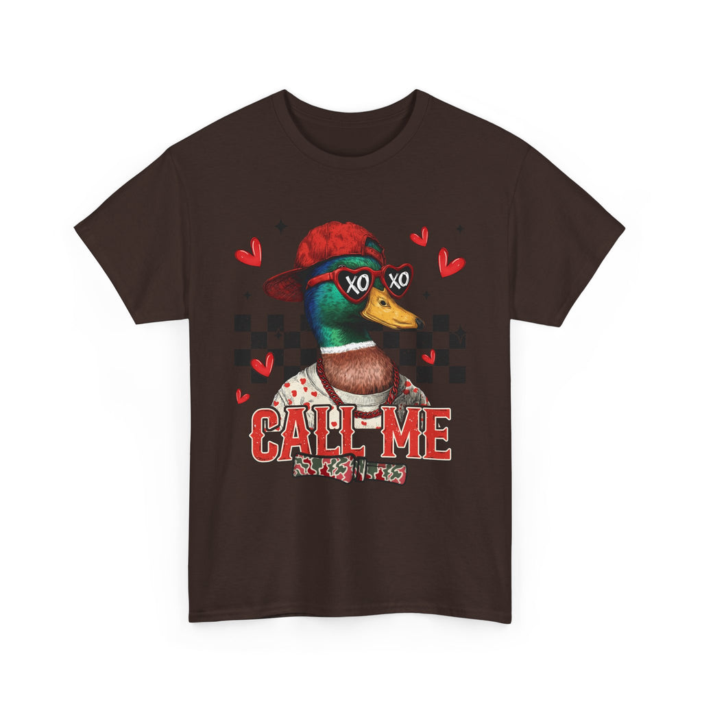 Duck Graphic Tee – "Call Me" Retro Skateboard Design