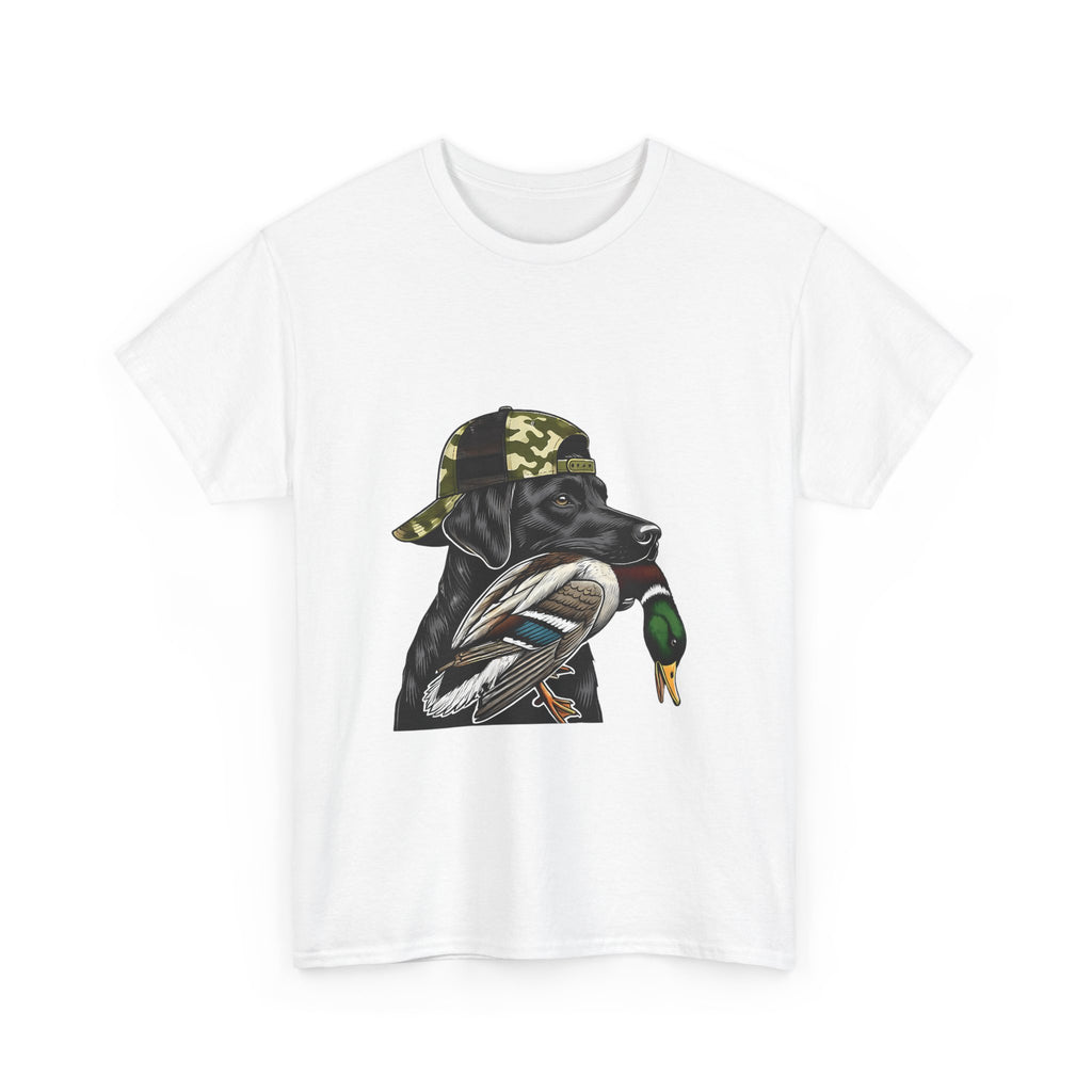 Duck Hunter Graphic Tee — Mallard Duck with Camo Bucket Hat