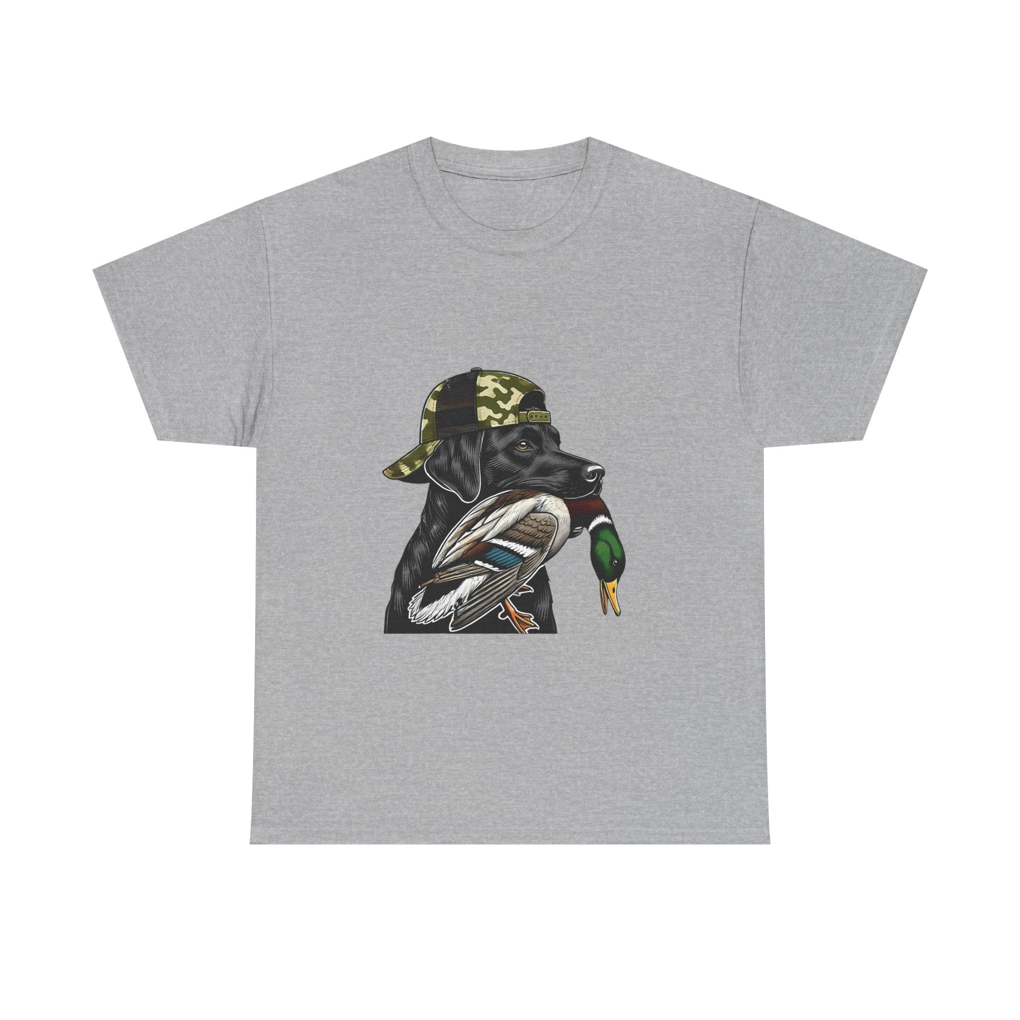 Duck Hunter Graphic Tee — Mallard Duck with Camo Bucket Hat
