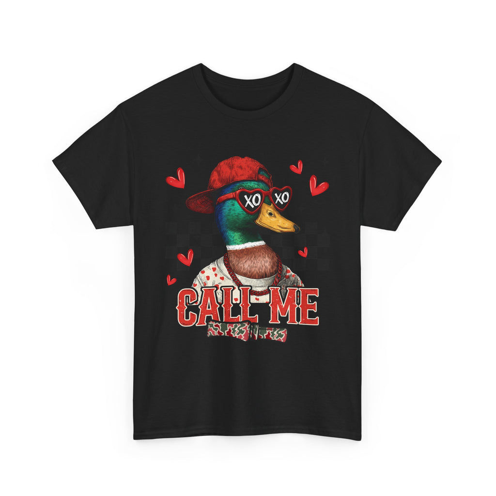 Duck Graphic Tee – "Call Me" Retro Skateboard Design