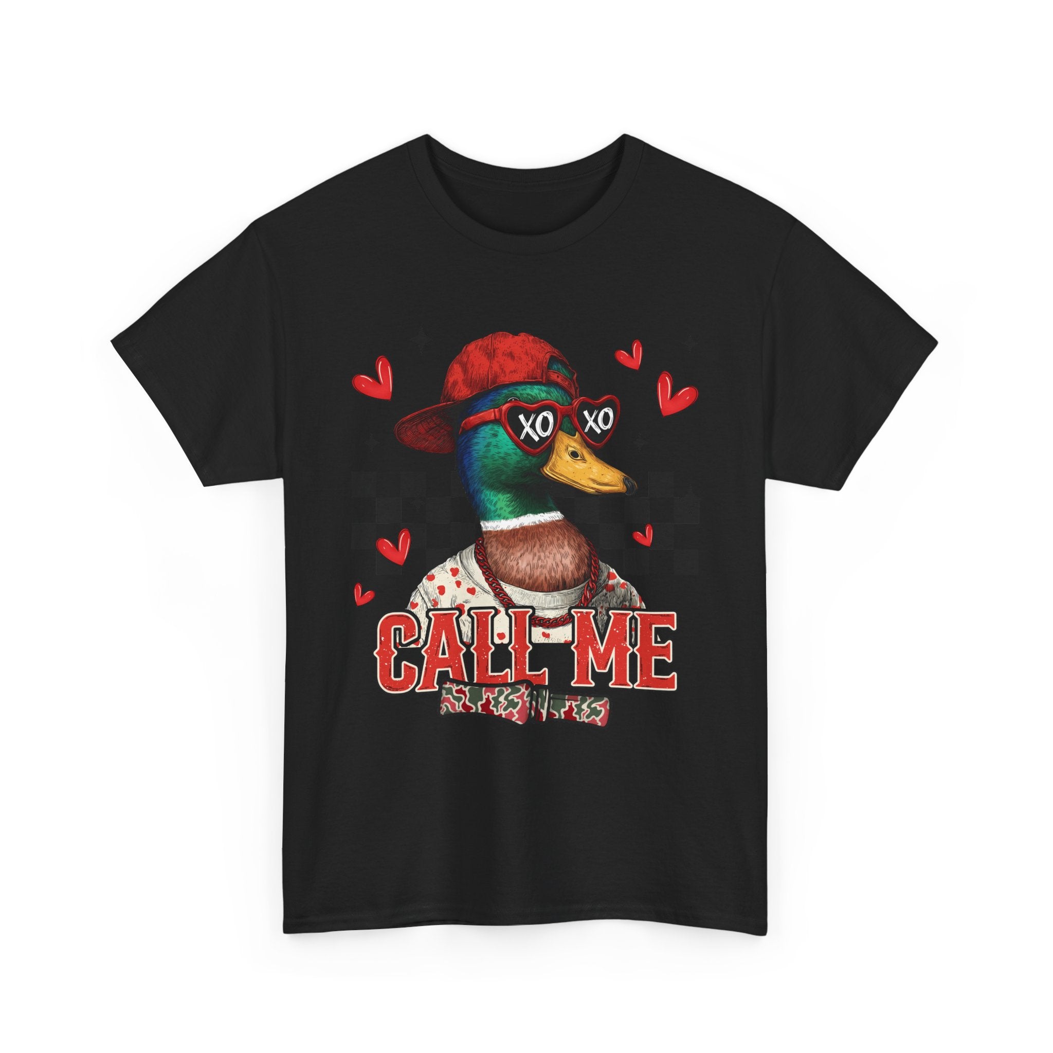 Duck Graphic Tee – "Call Me" Retro Skateboard Design
