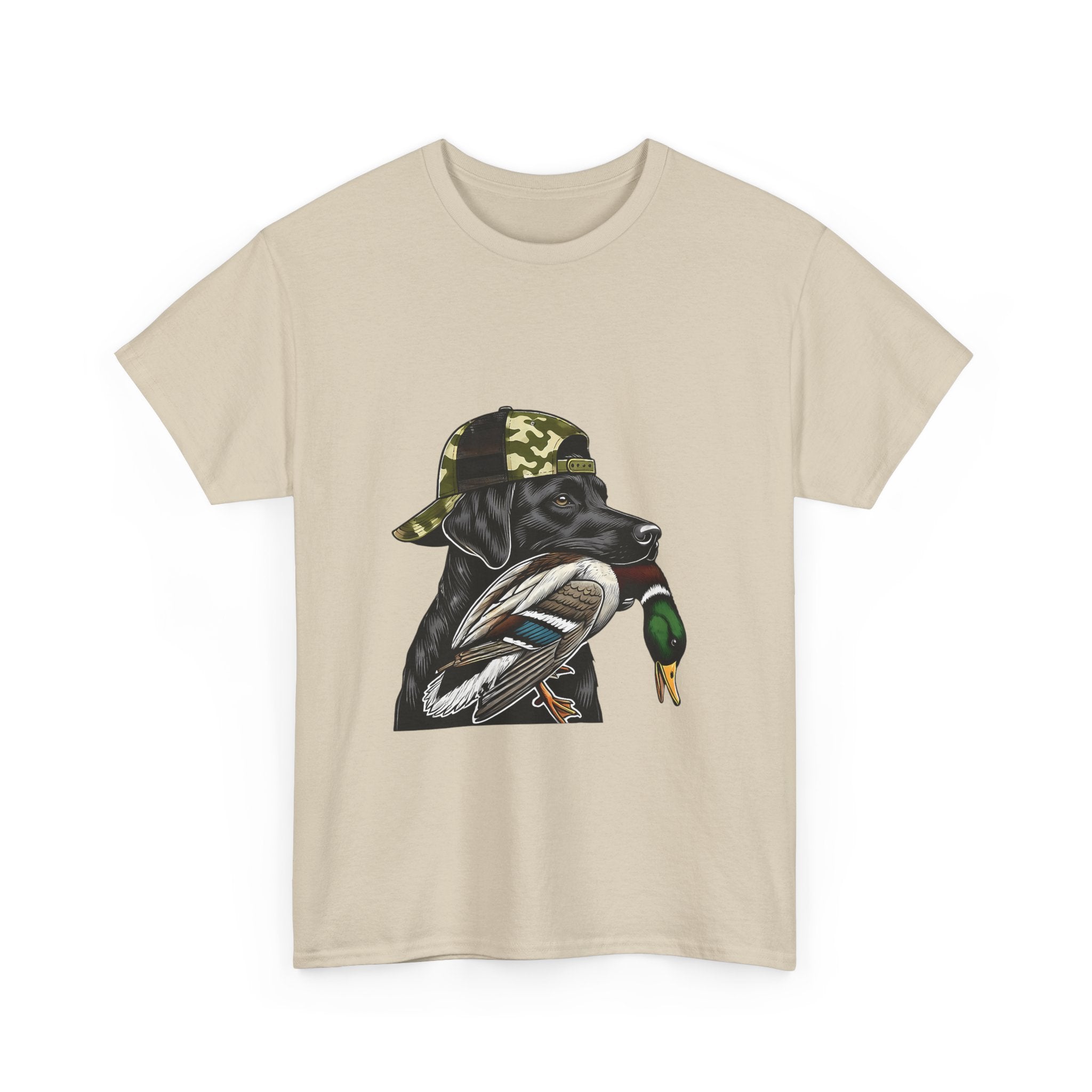 Duck Hunter Graphic Tee — Mallard Duck with Camo Bucket Hat
