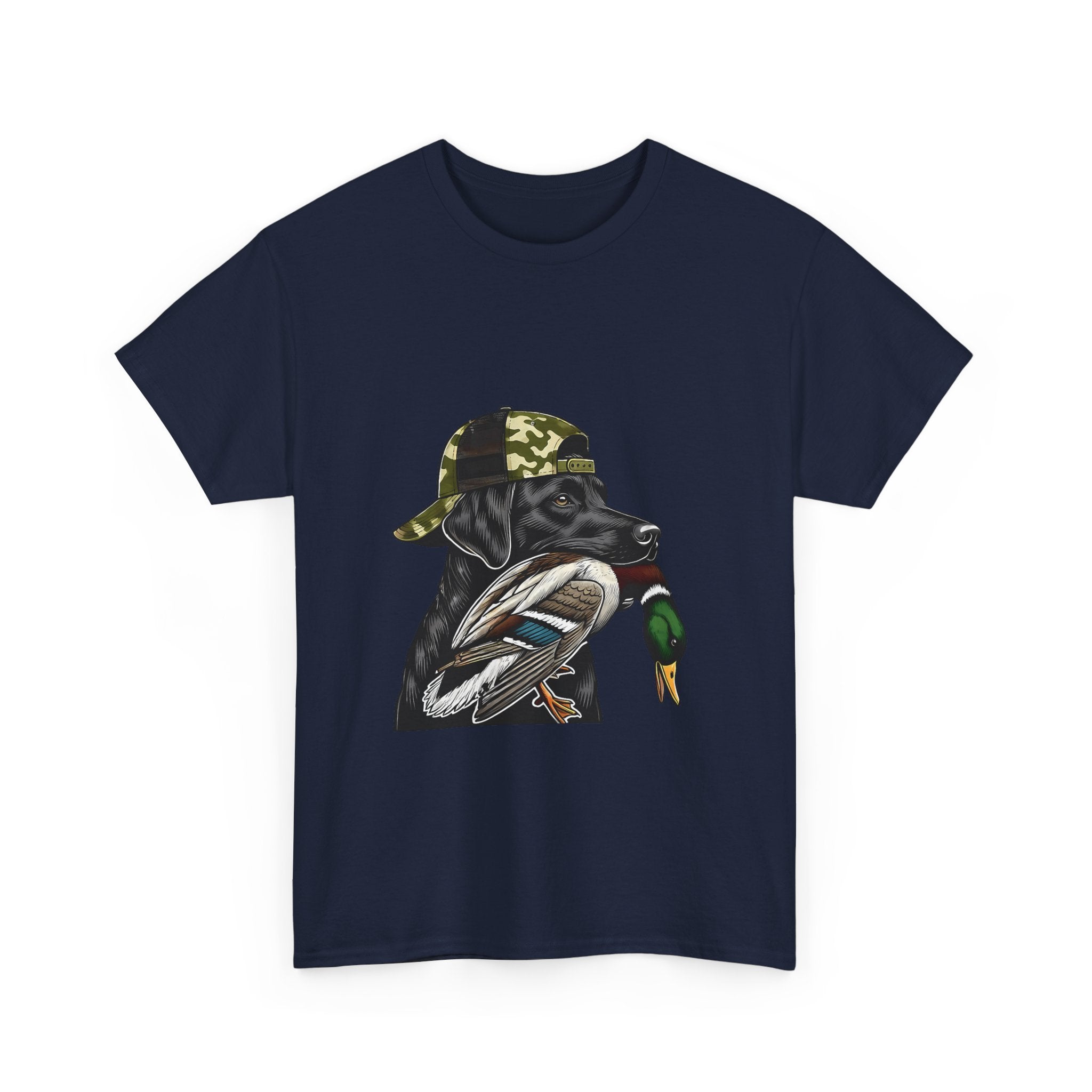 Duck Hunter Graphic Tee — Mallard Duck with Camo Bucket Hat