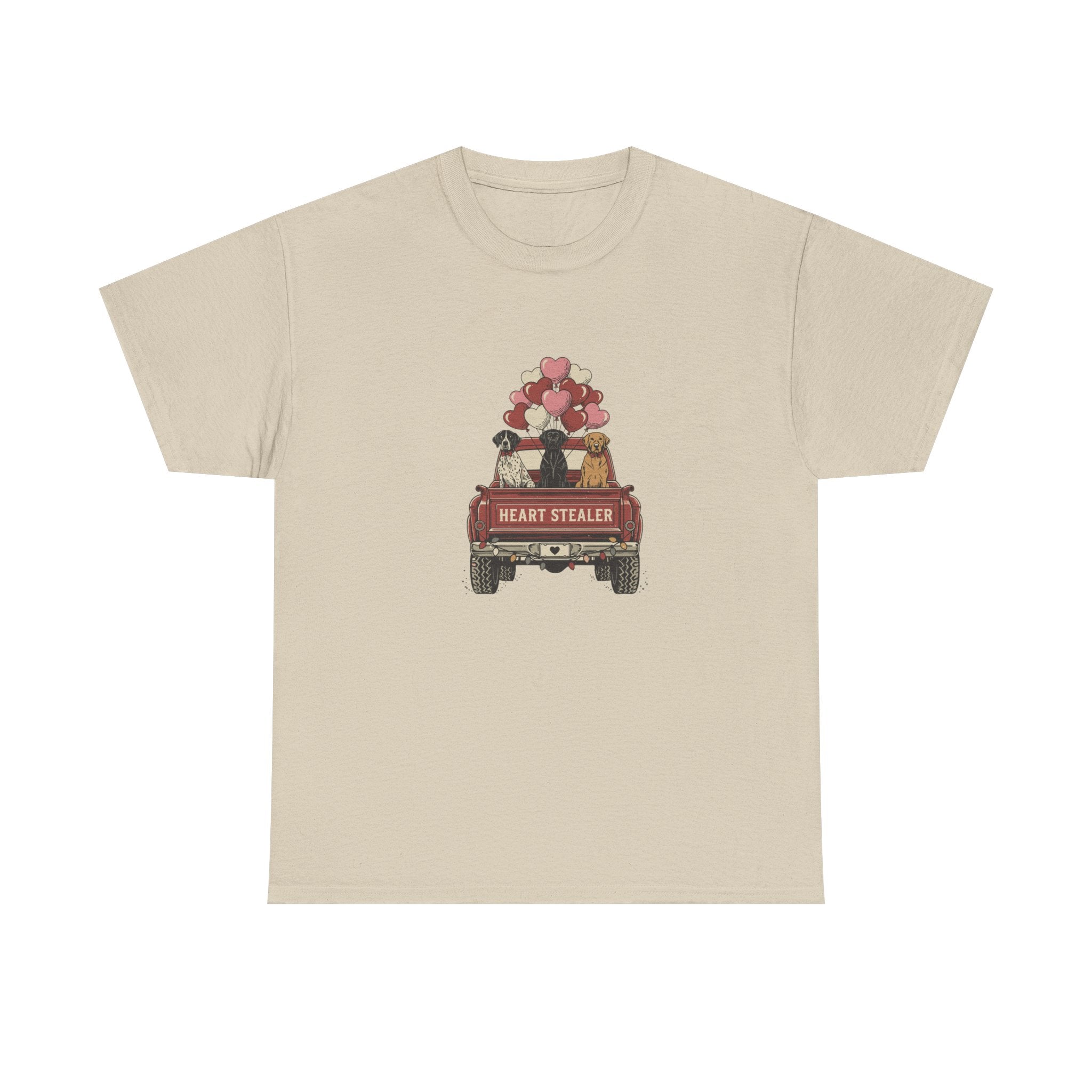 Heart Stealer Truck T-Shirt — Cute Valentine Puppy & Kitten Graphic Tee