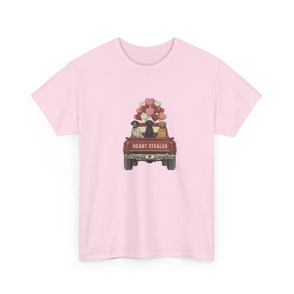 Heart Stealer Truck T-Shirt — Cute Valentine Puppy & Kitten Graphic Tee