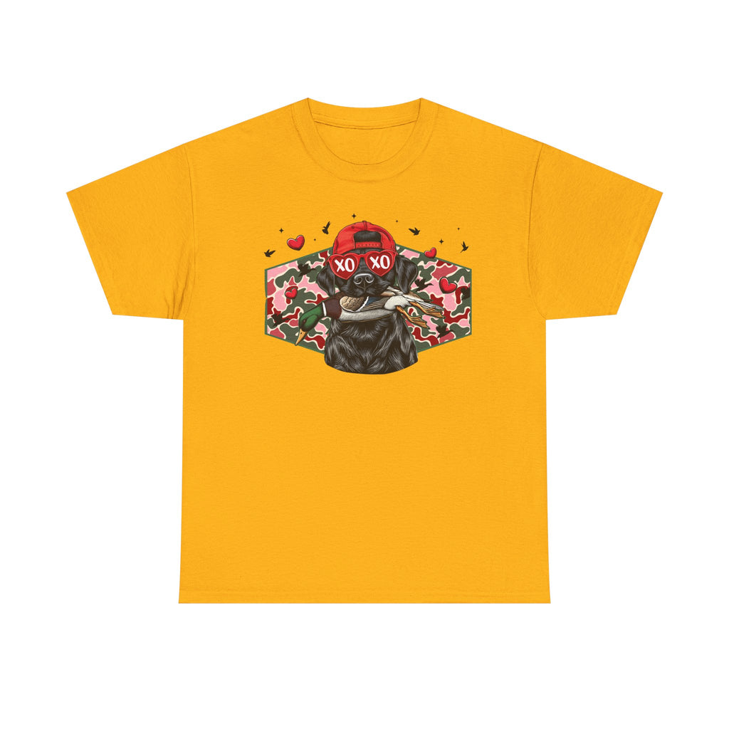 XOXO Dog Graphic Tee - Cute Camouflage Love T-Shirt