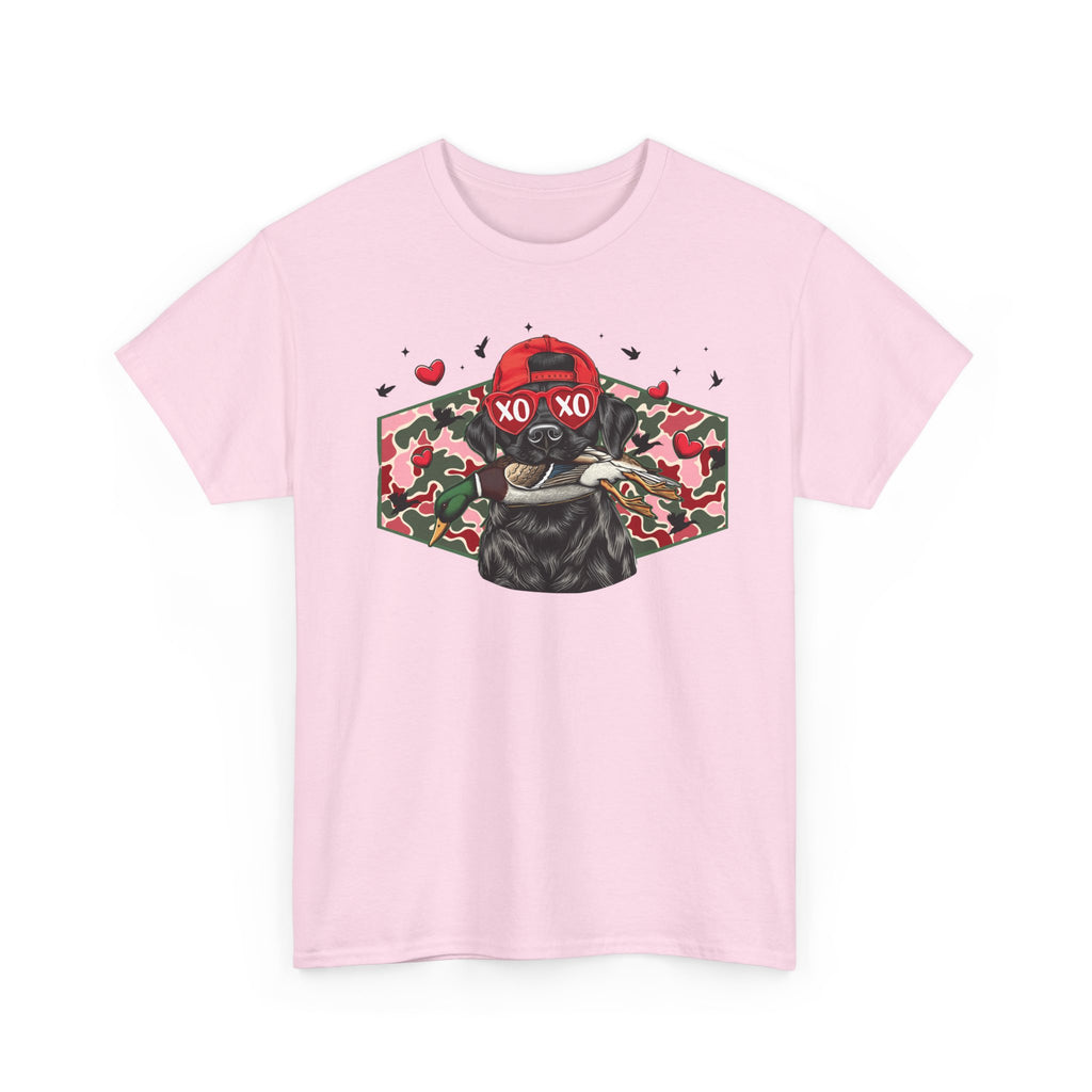 XOXO Dog Graphic Tee - Cute Camouflage Love T-Shirt