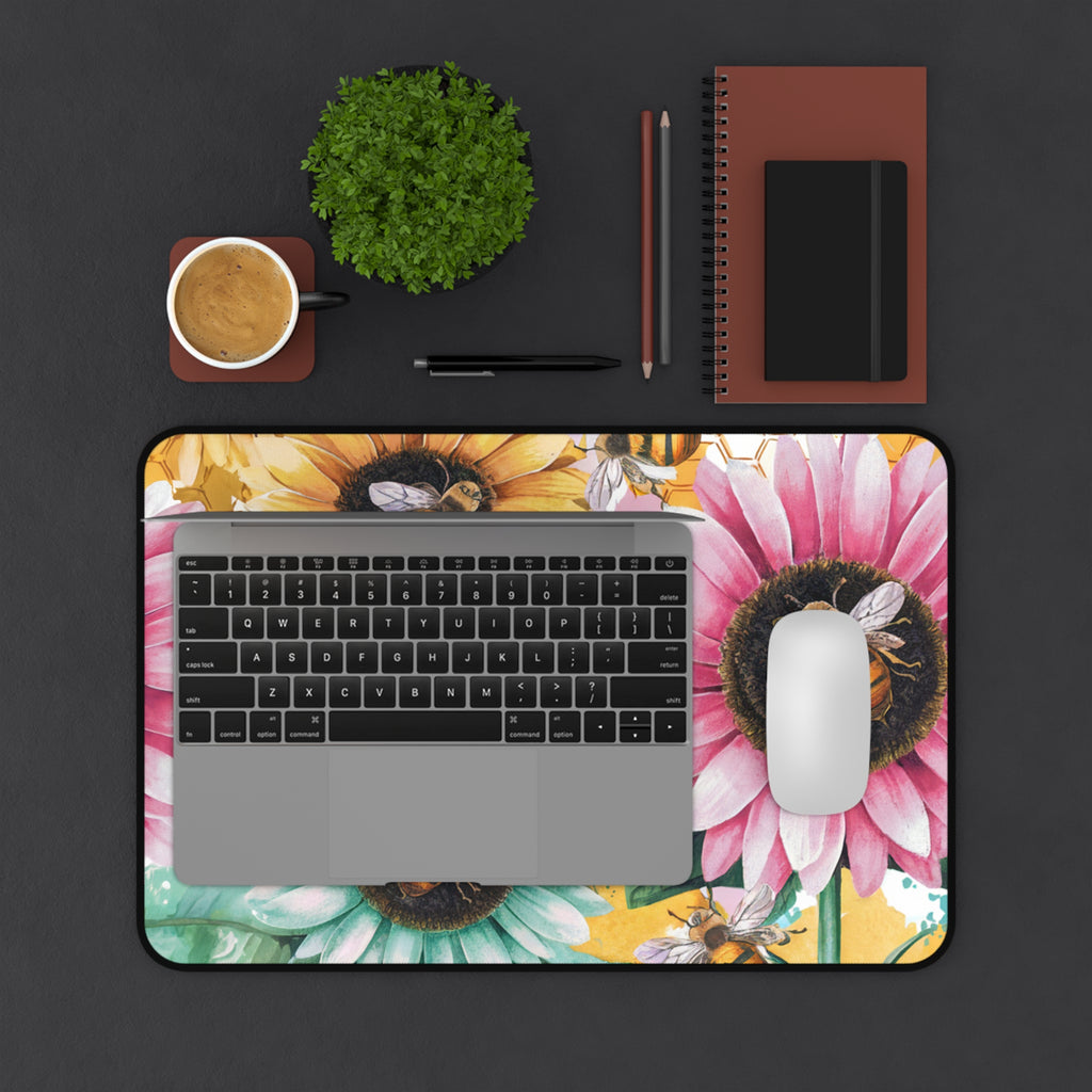 Floral Bees Desk Mat