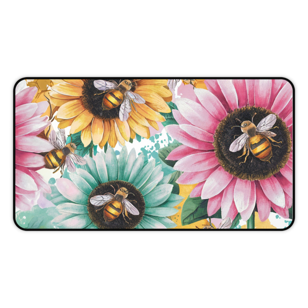 Floral Bees Desk Mat