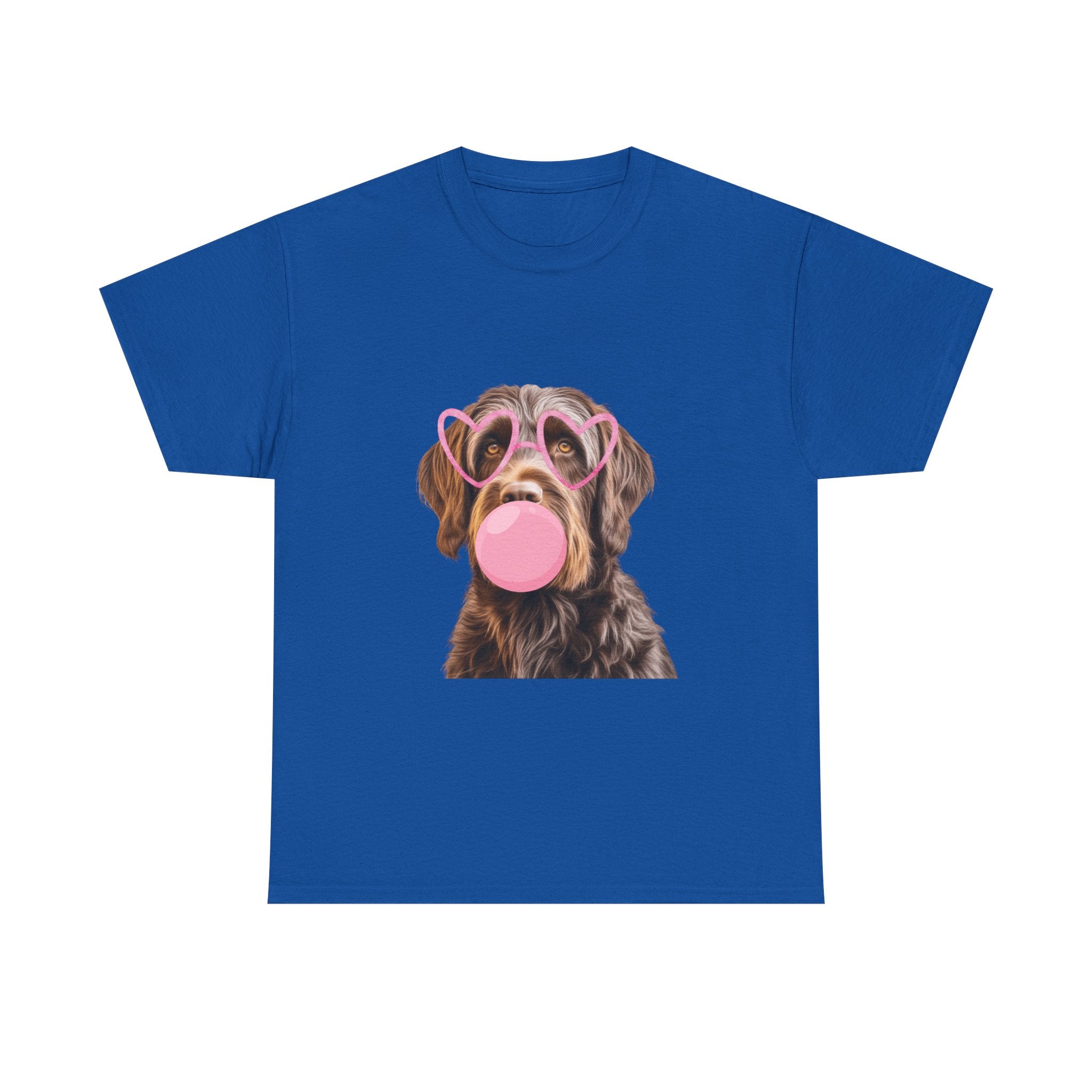 Dog Bubblegum Tee — Cute Puppy with Heart Sunglasses Graphic T-Shirt