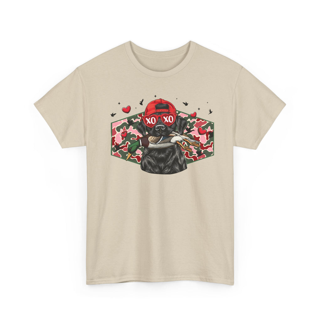 XOXO Dog Graphic Tee - Cute Camouflage Love T-Shirt