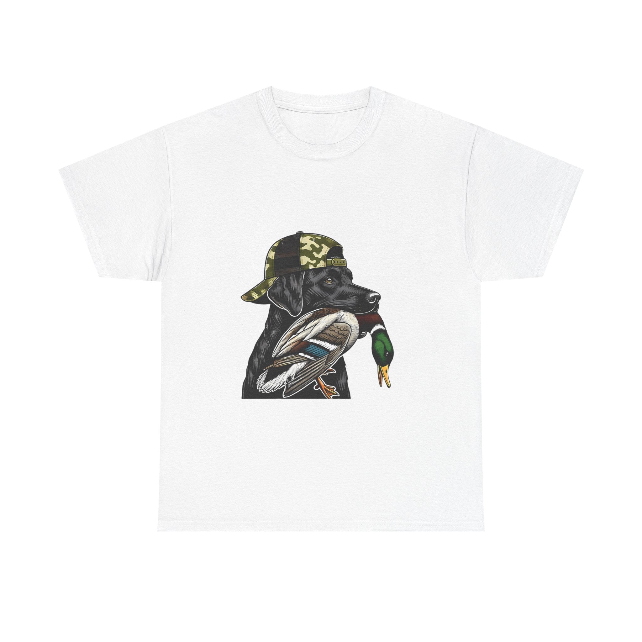 Duck Hunter Graphic Tee — Mallard Duck with Camo Bucket Hat