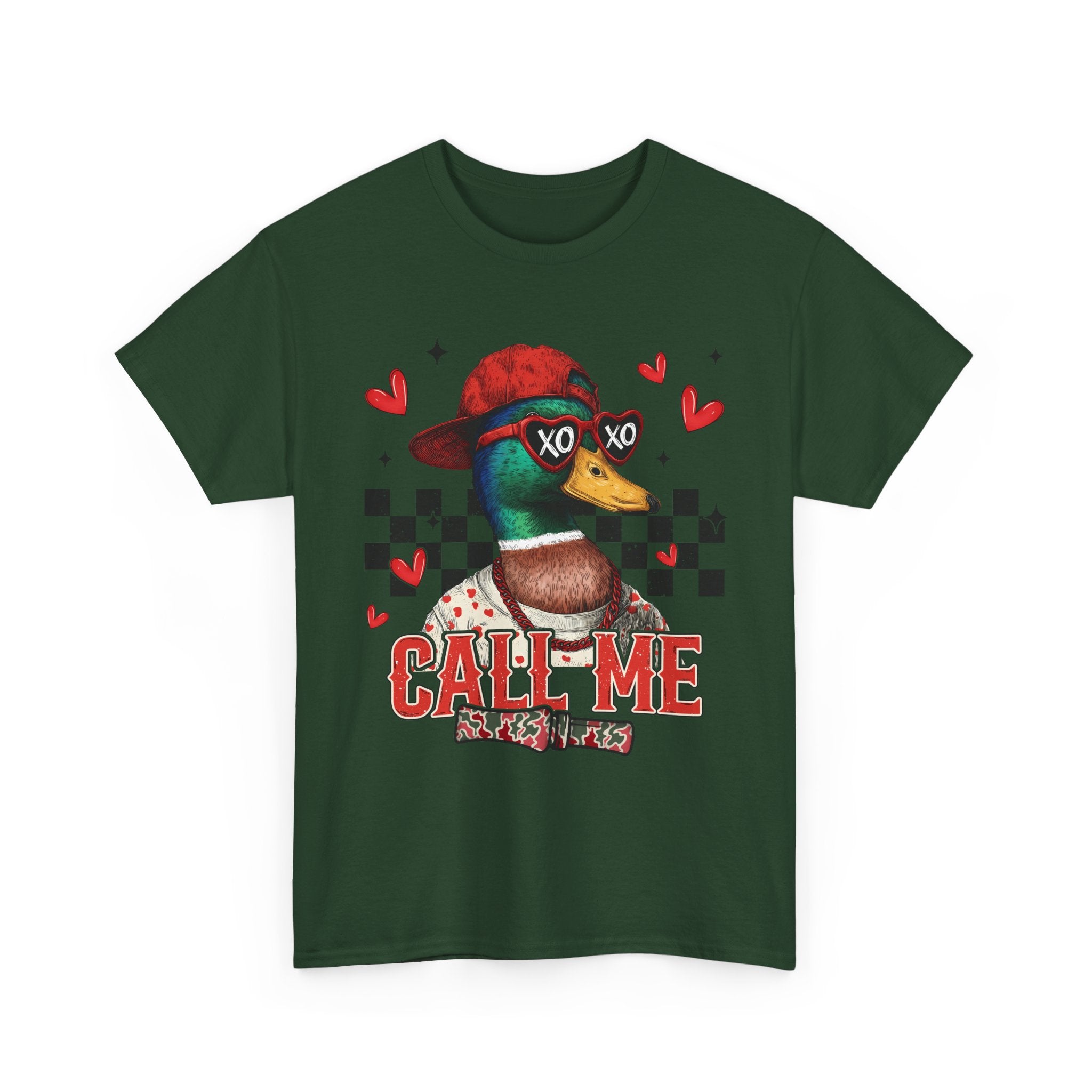 Duck Graphic Tee – "Call Me" Retro Skateboard Design
