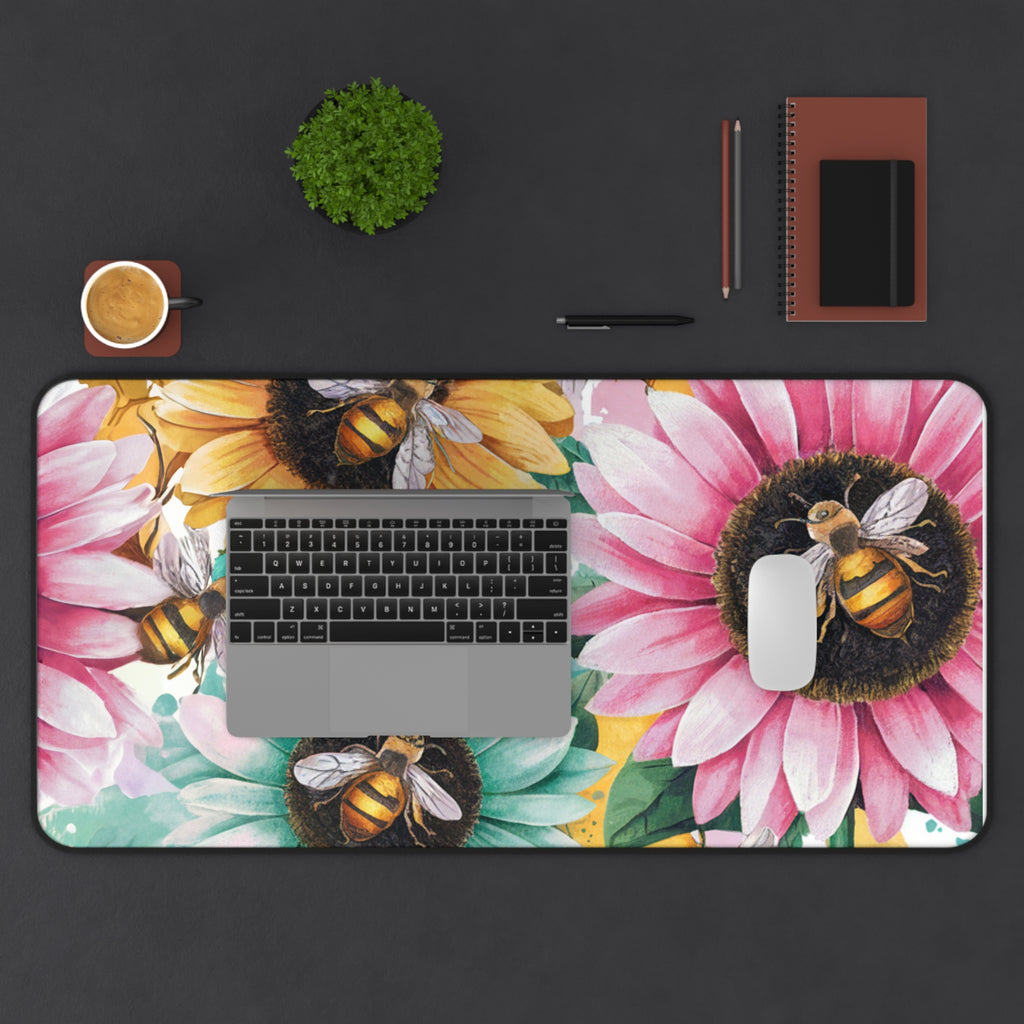 Floral Bees Desk Mat