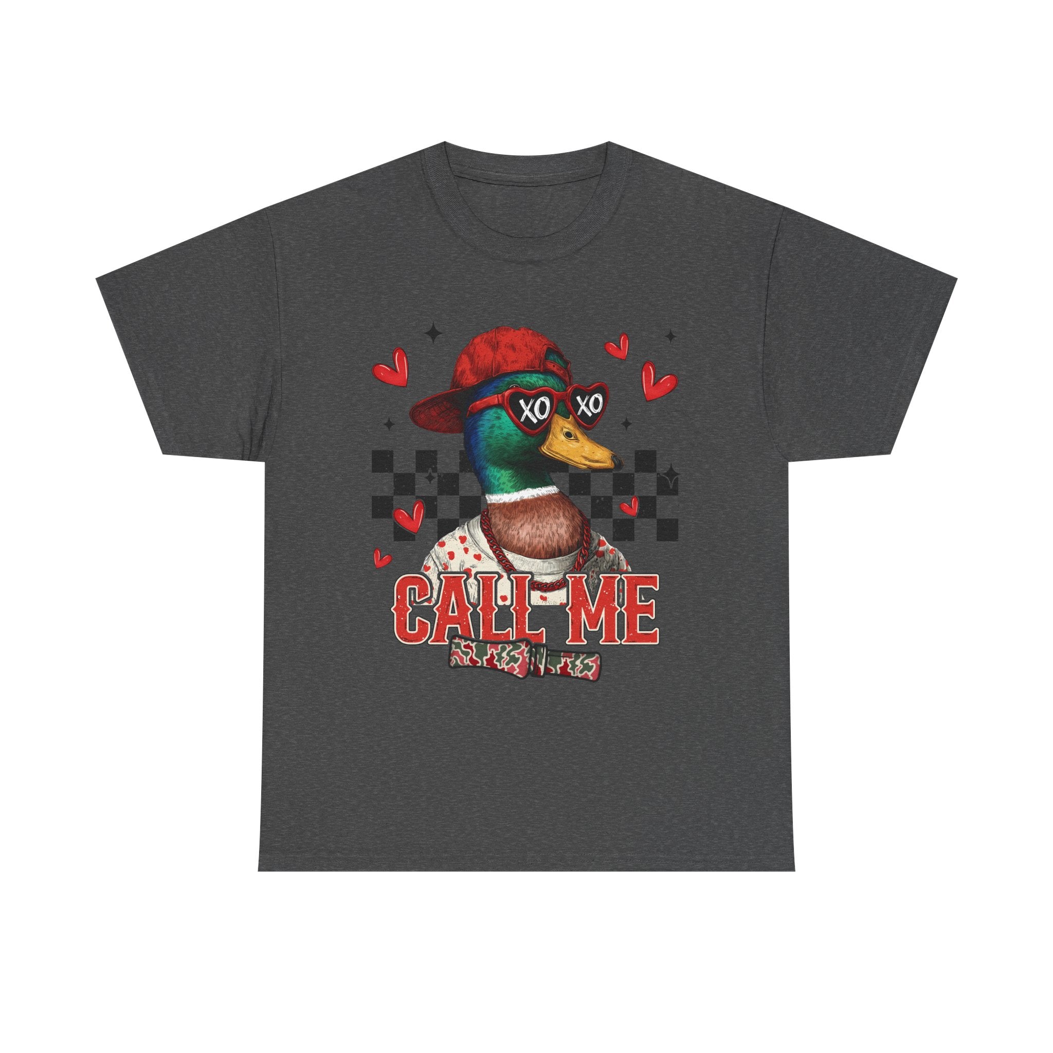 Duck Graphic Tee – "Call Me" Retro Skateboard Design