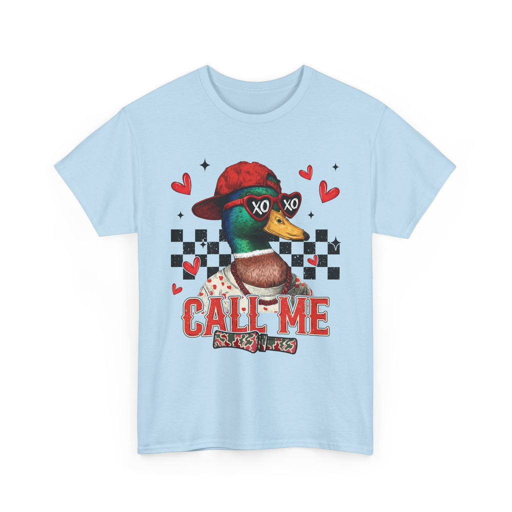 Duck Graphic Tee – "Call Me" Retro Skateboard Design