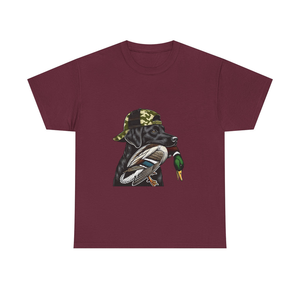 Duck Hunter Graphic Tee — Mallard Duck with Camo Bucket Hat