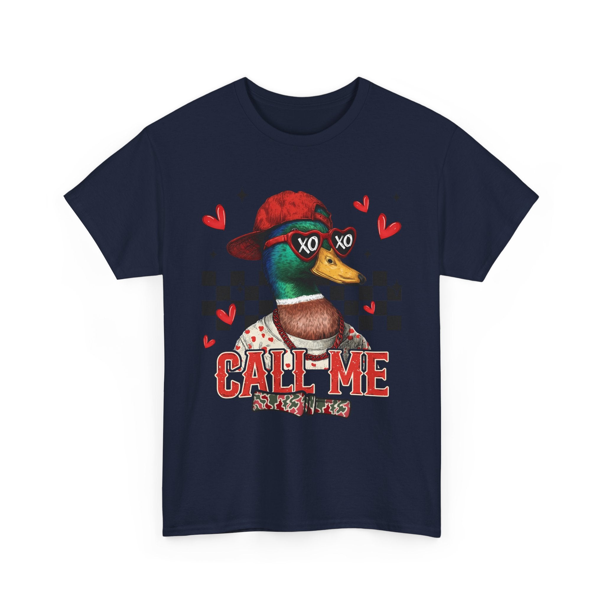 Duck Graphic Tee – "Call Me" Retro Skateboard Design