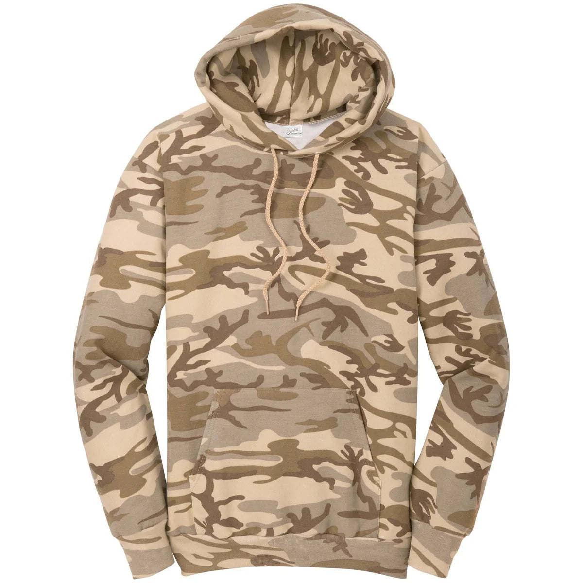 Beige Camouflage Hoodie Sweatshirt