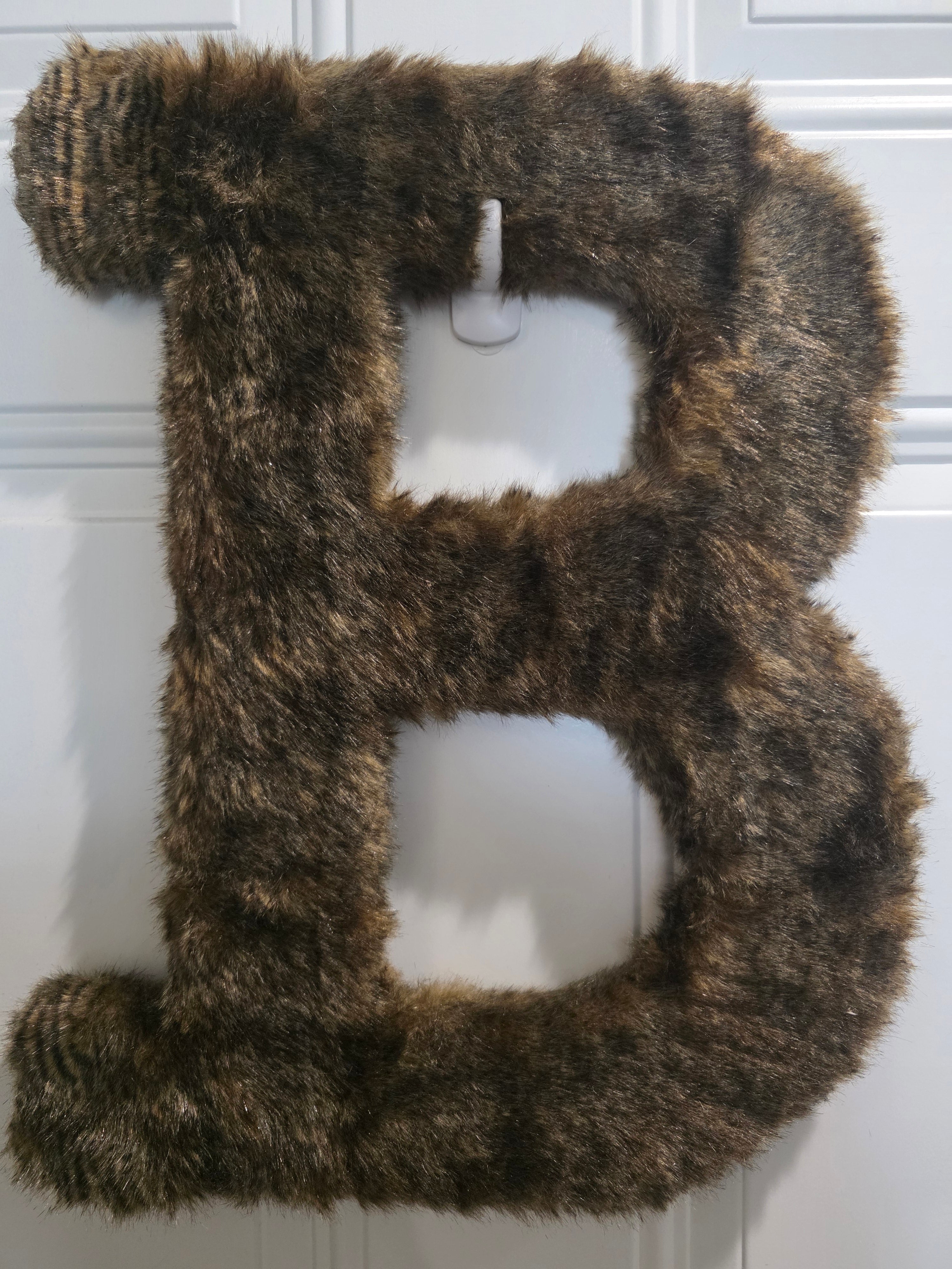 Customized Initial with faux fur