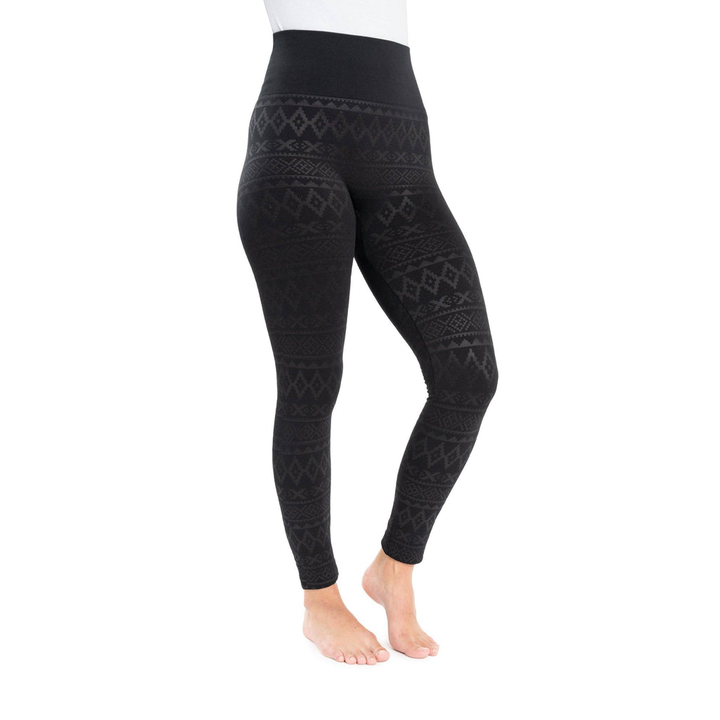 Women's Fleece Lined Leggings with Wide Waistband