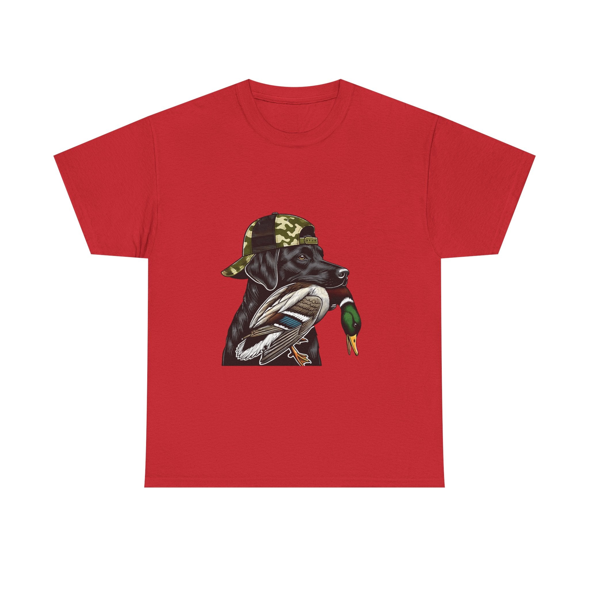 Duck Hunter Graphic Tee — Mallard Duck with Camo Bucket Hat
