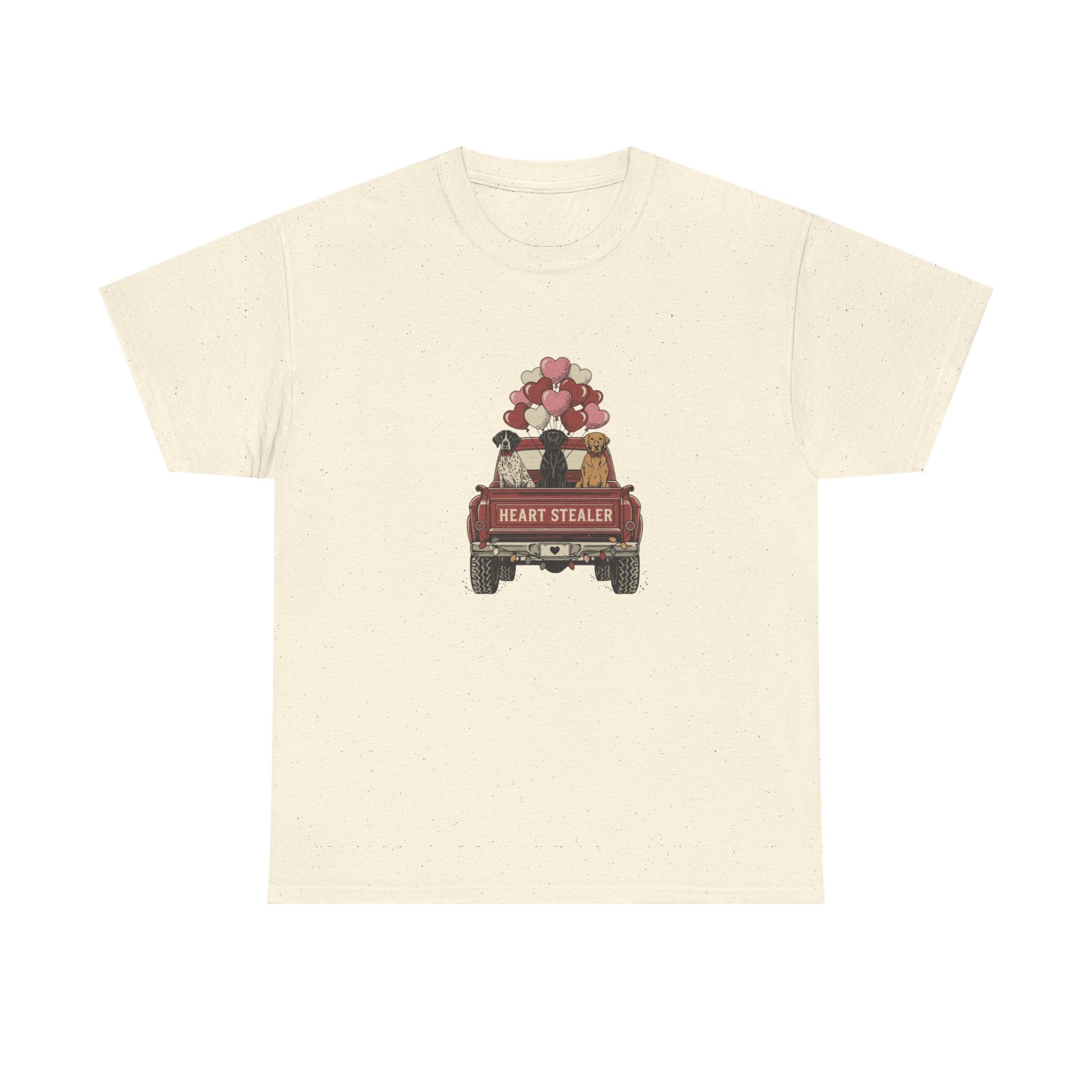 Heart Stealer Truck T-Shirt — Cute Valentine Puppy & Kitten Graphic Tee