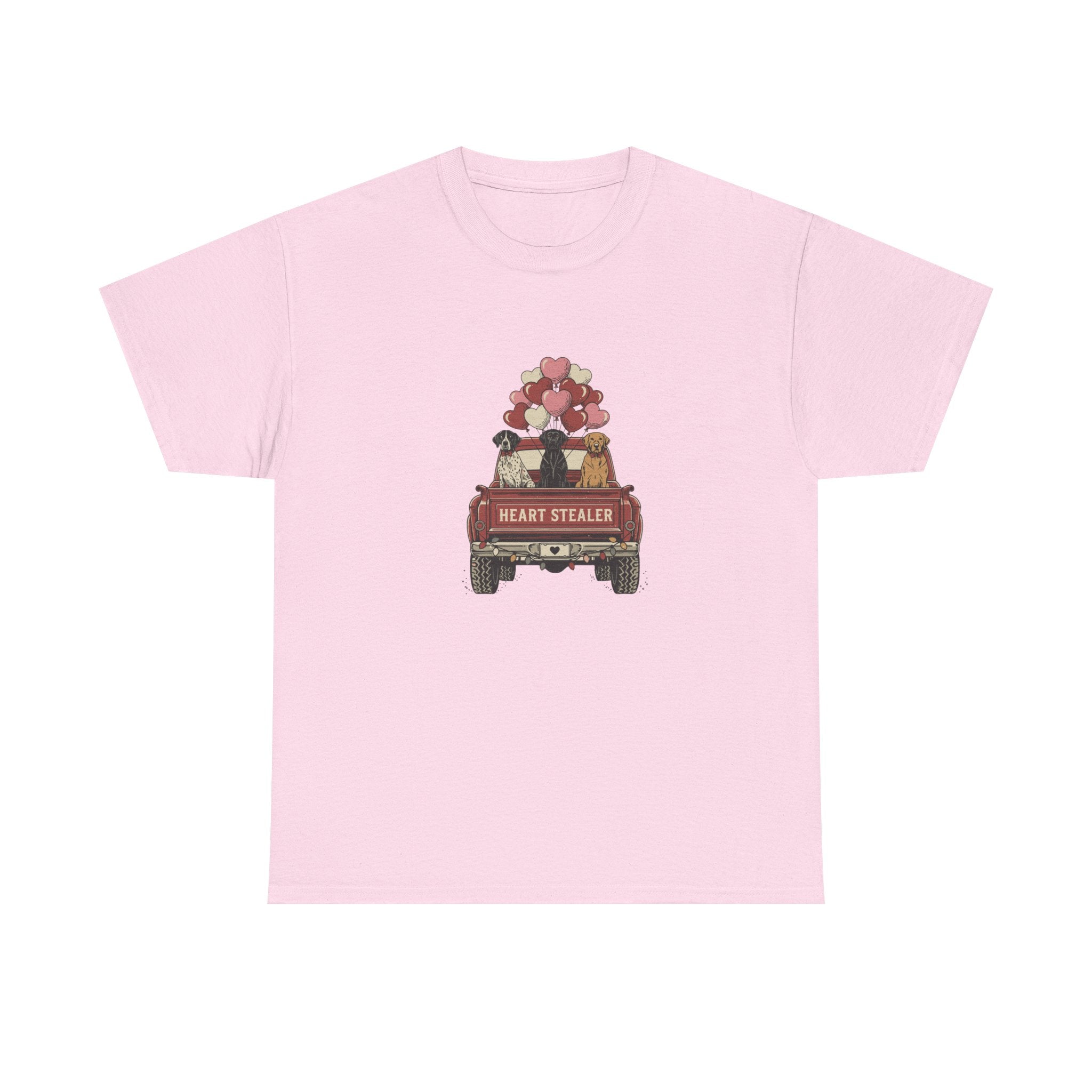 Heart Stealer Truck T-Shirt — Cute Valentine Puppy & Kitten Graphic Tee