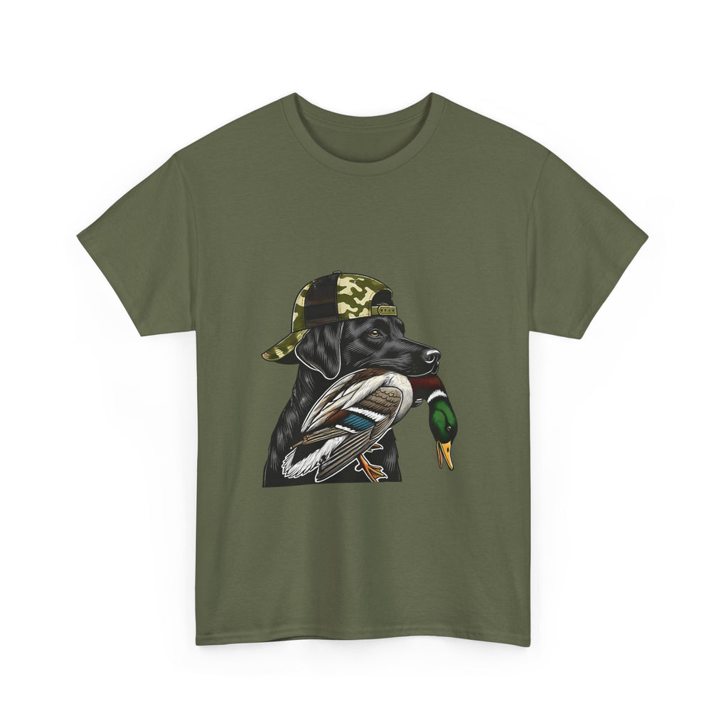 Duck Hunter Graphic Tee — Mallard Duck with Camo Bucket Hat