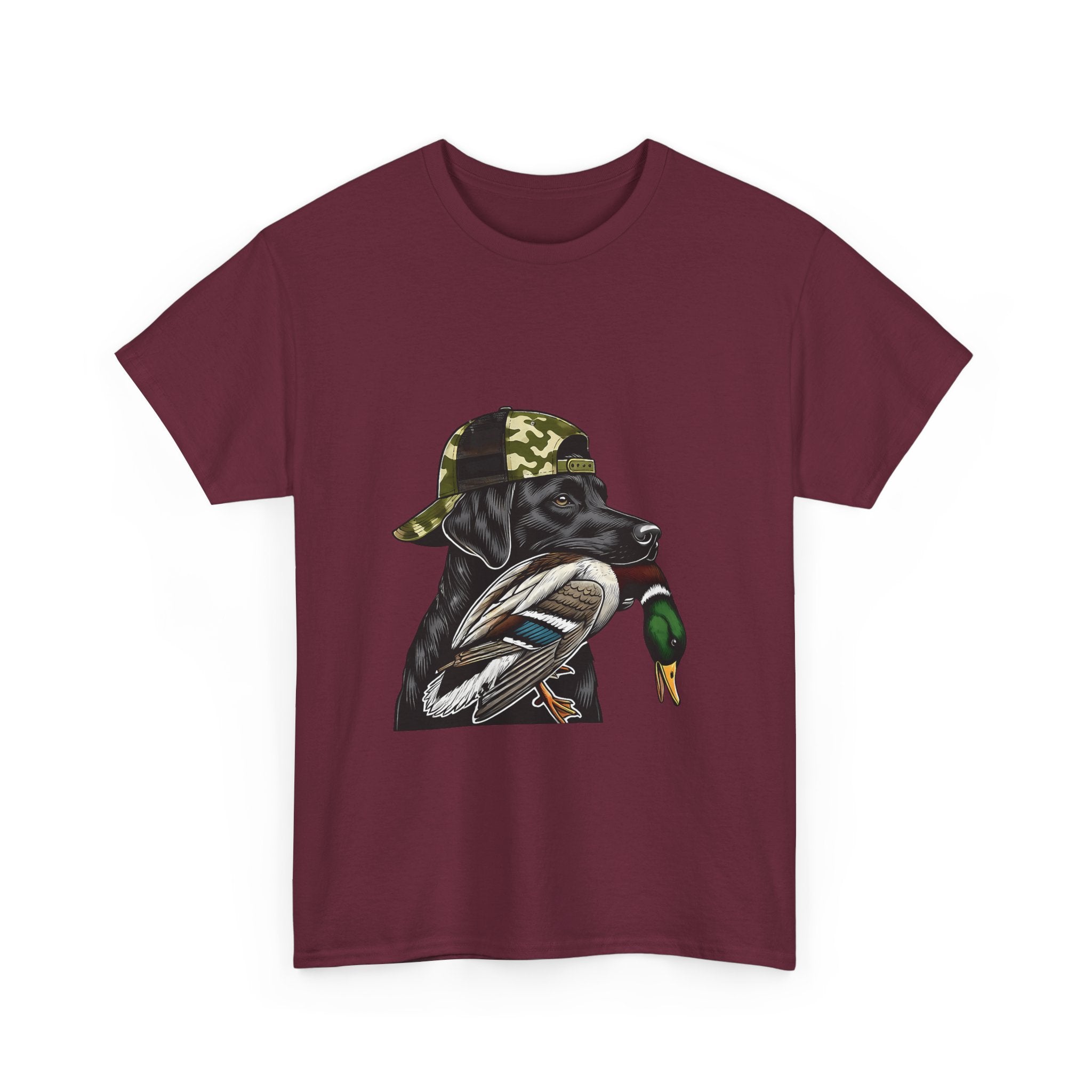 Duck Hunter Graphic Tee — Mallard Duck with Camo Bucket Hat
