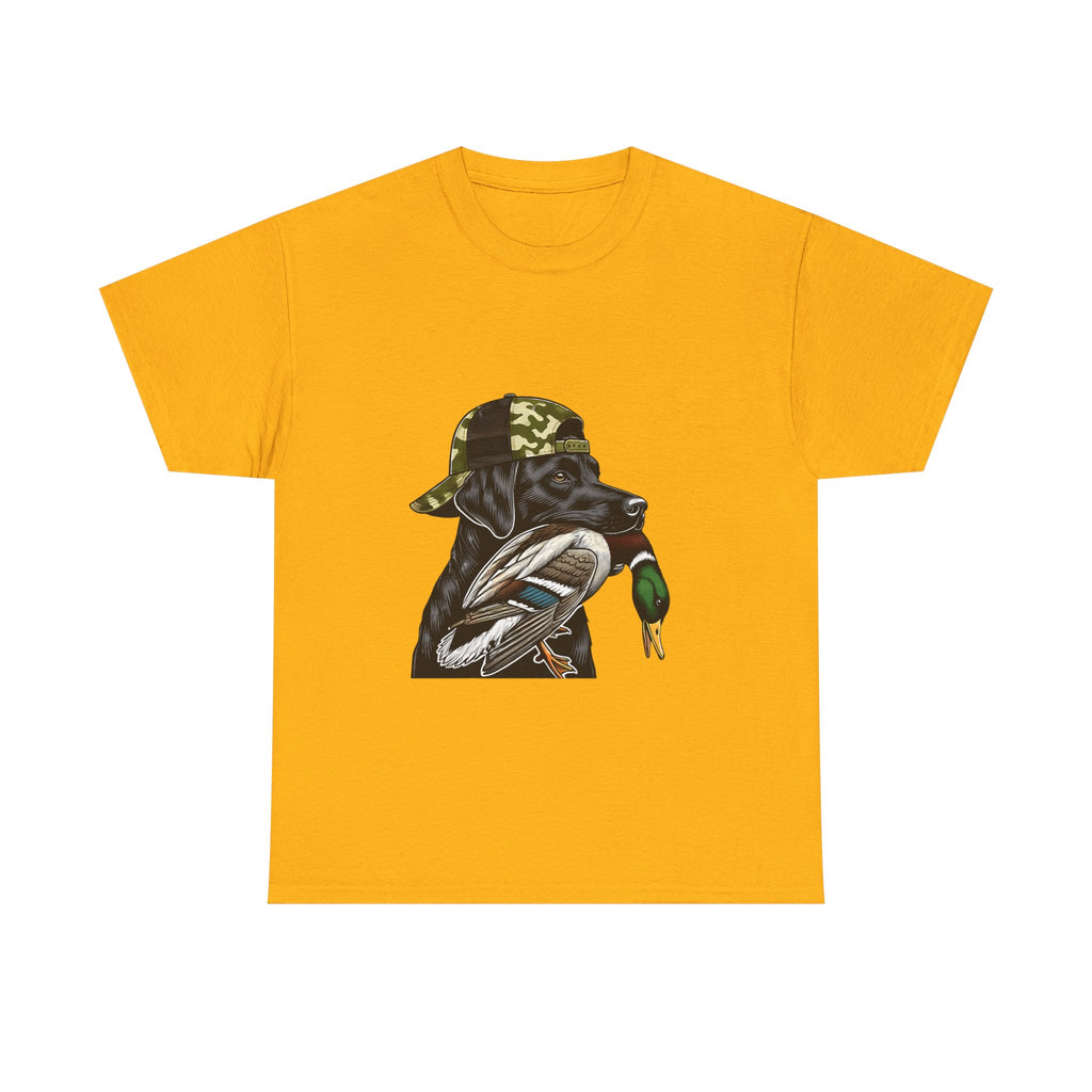 Duck Hunter Graphic Tee — Mallard Duck with Camo Bucket Hat