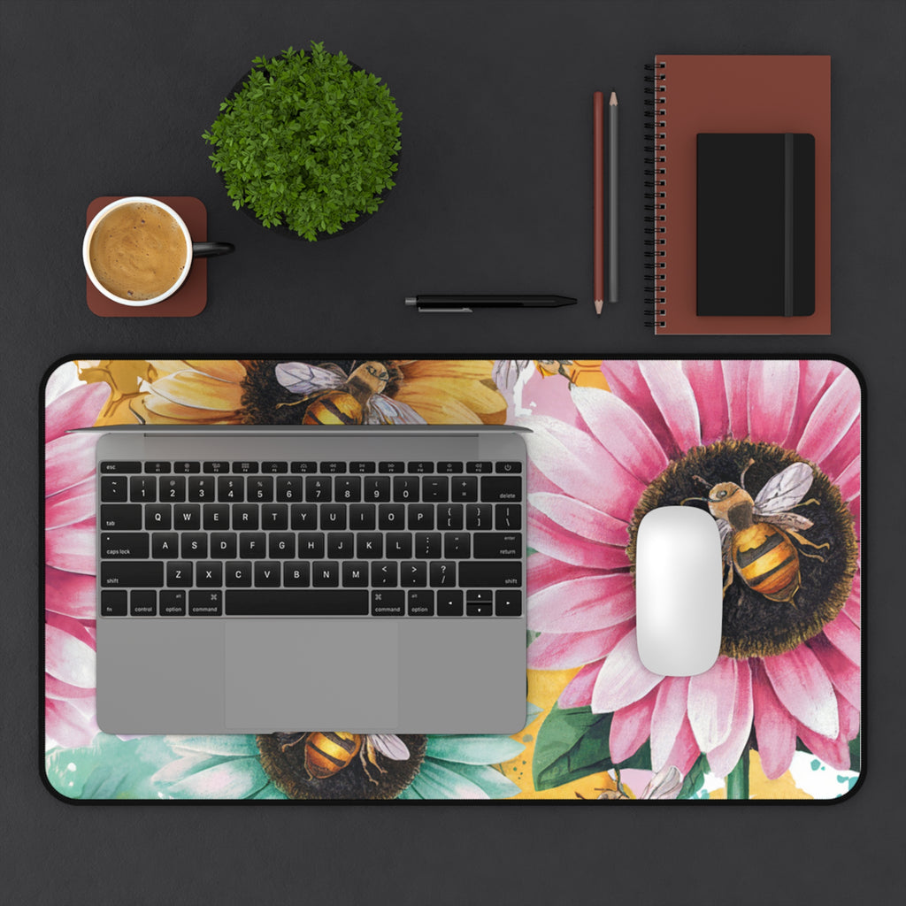 Floral Bees Desk Mat