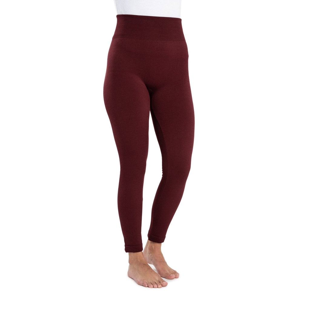 Women's Fleece Lined Leggings with Wide Waistband