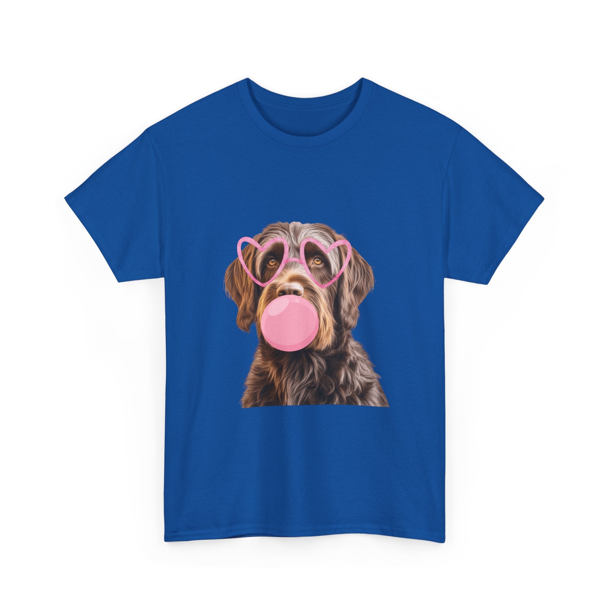 Dog Bubblegum Tee — Cute Puppy with Heart Sunglasses Graphic T-Shirt