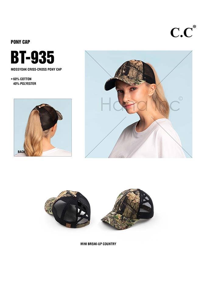 Mossy Oak Criss-Cross Ponytail Cap Baseball Cap