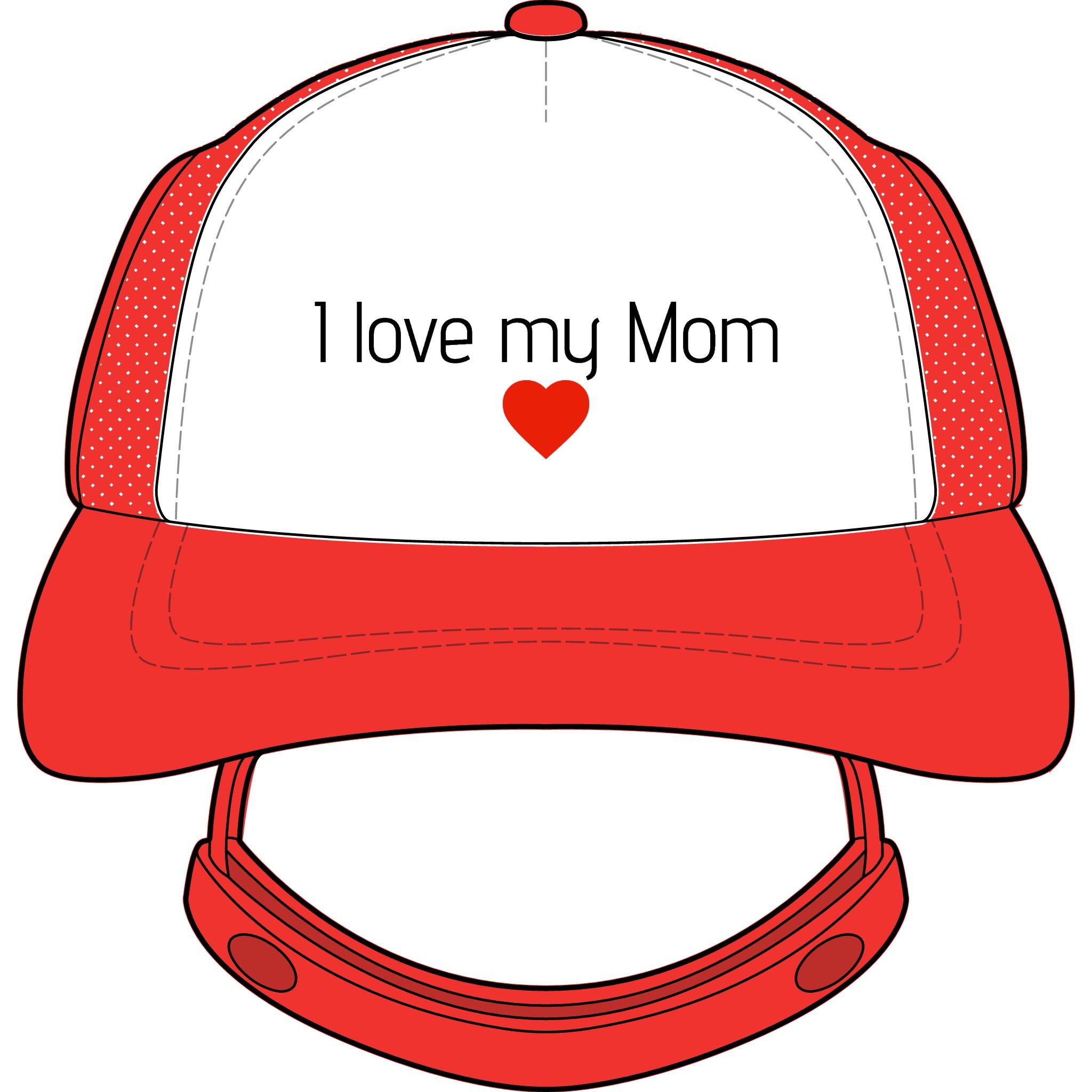 I love Mom - Dog Hat