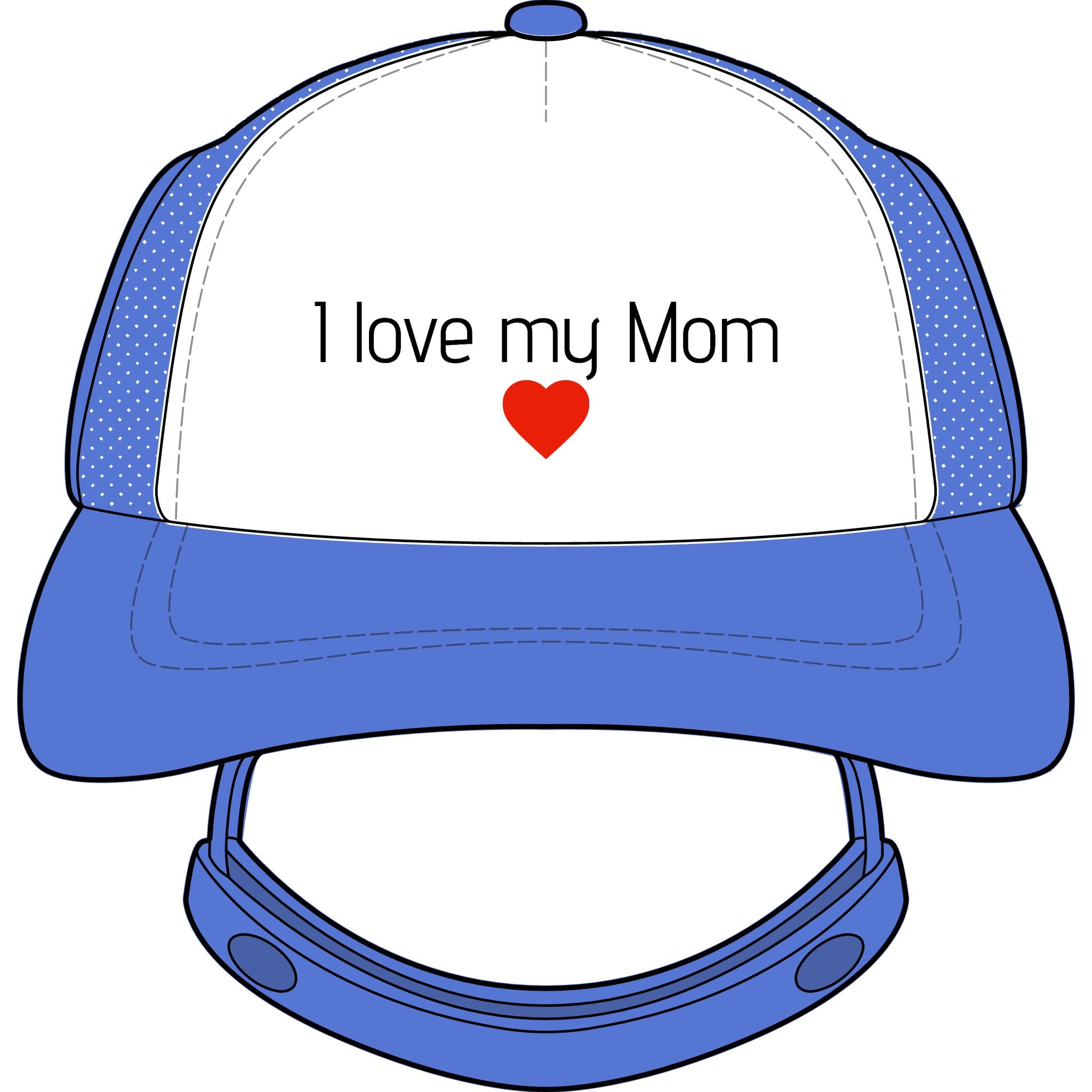 I love Mom - Dog Hat
