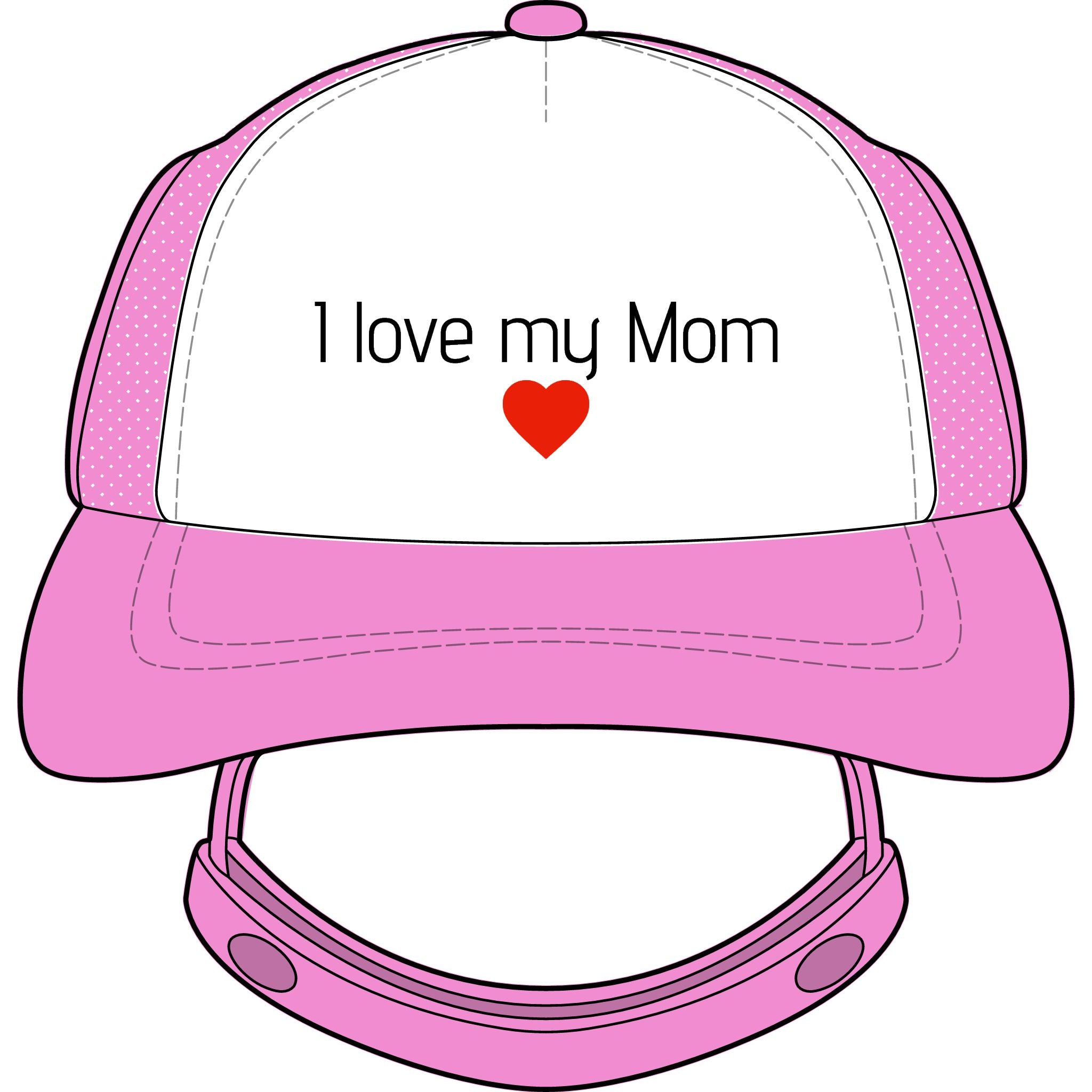 I love Mom - Dog Hat