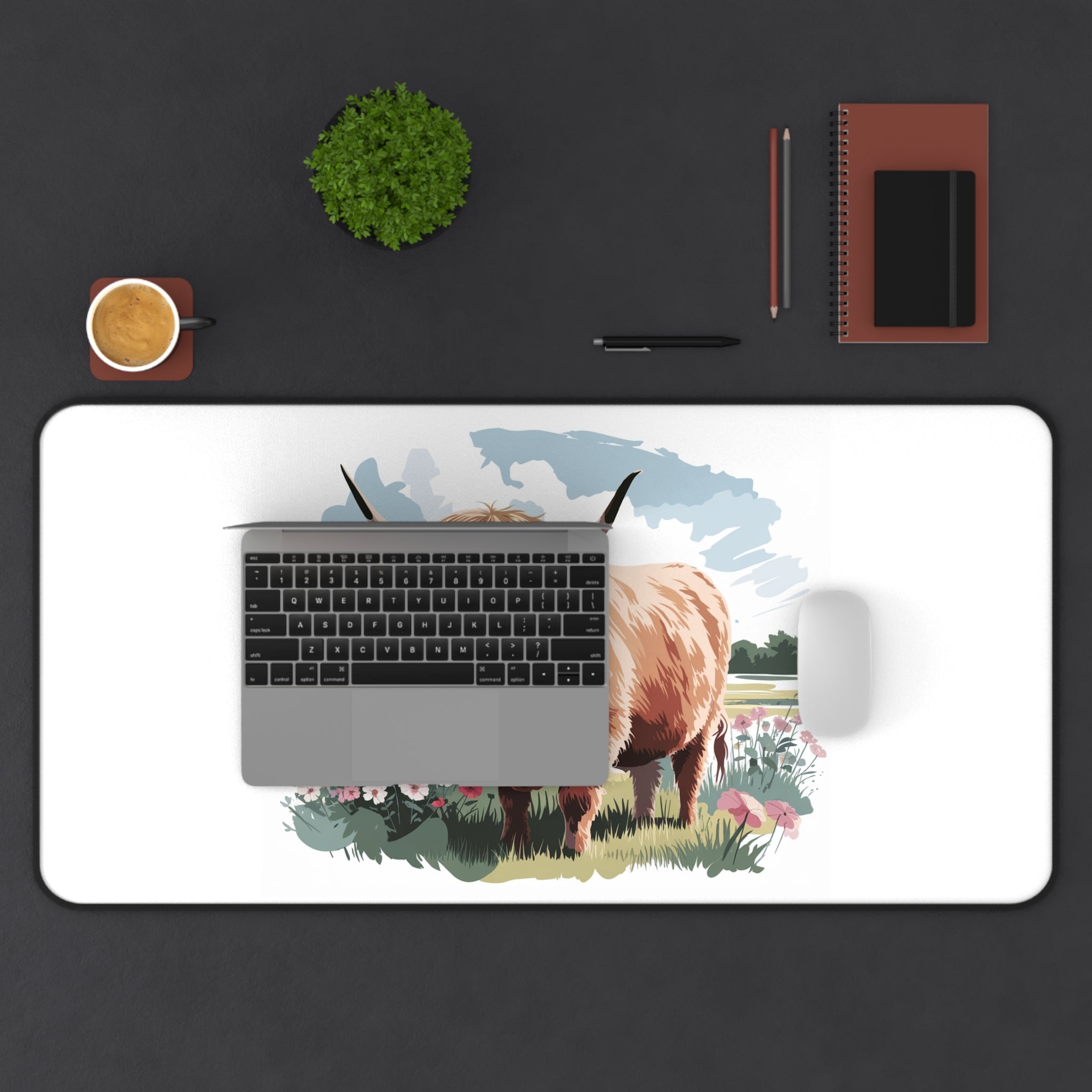 Highland Cow Desk Mat