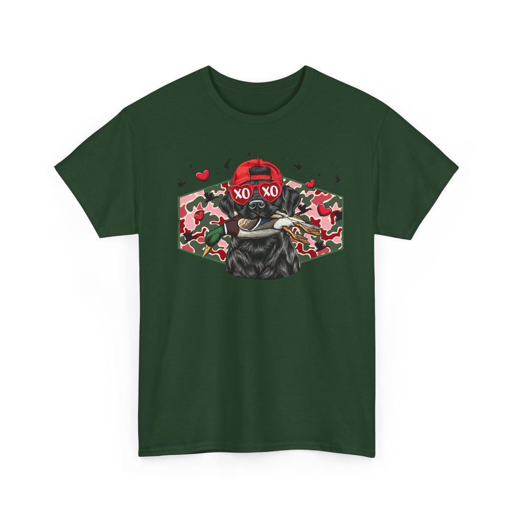 XOXO Dog Graphic Tee - Cute Camouflage Love T-Shirt