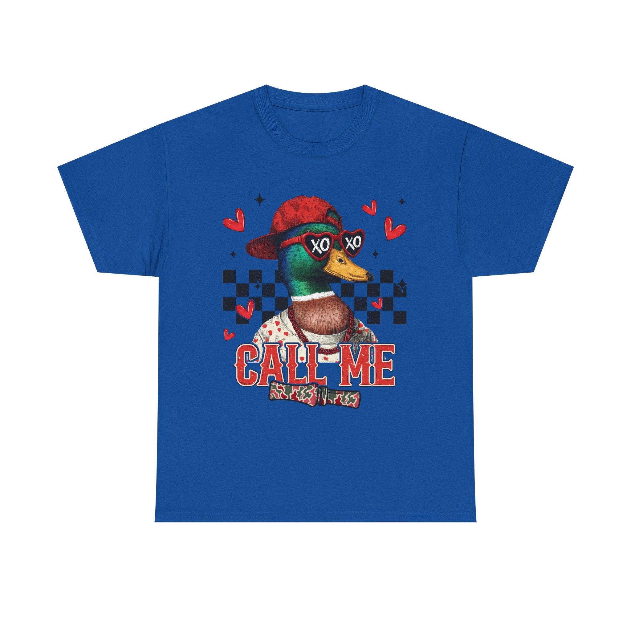 Duck Graphic Tee – "Call Me" Retro Skateboard Design