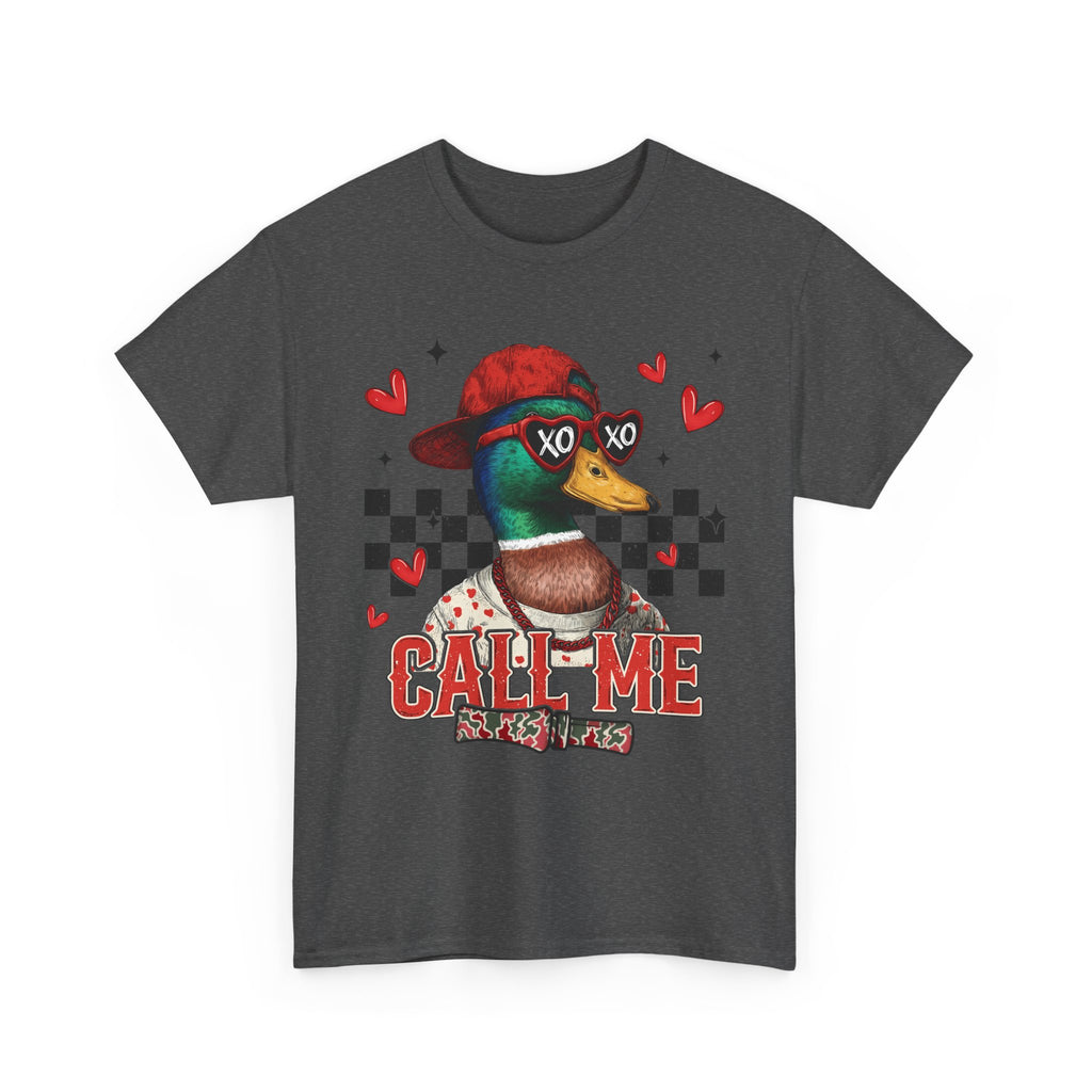 Duck Graphic Tee – "Call Me" Retro Skateboard Design