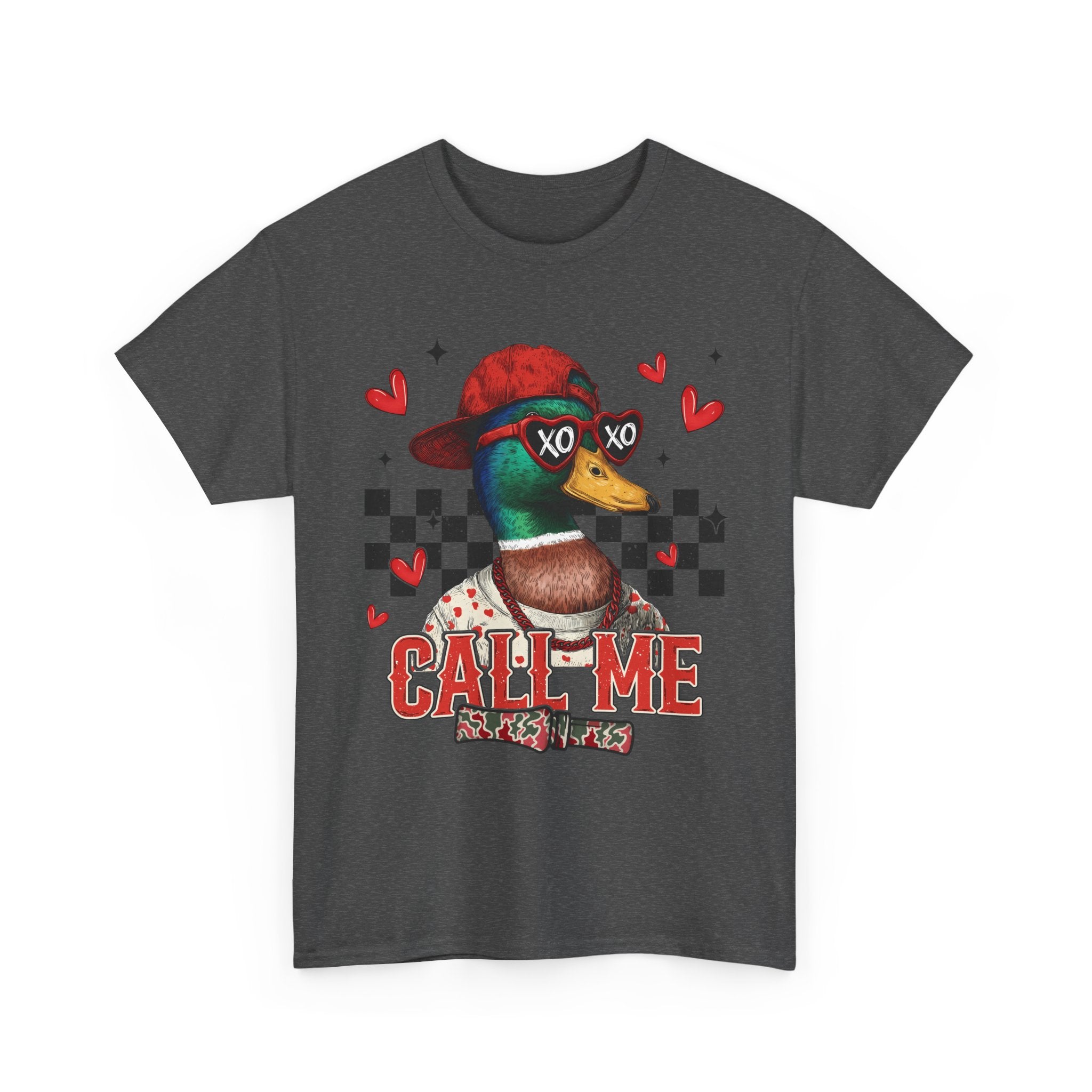 Duck Graphic Tee – "Call Me" Retro Skateboard Design