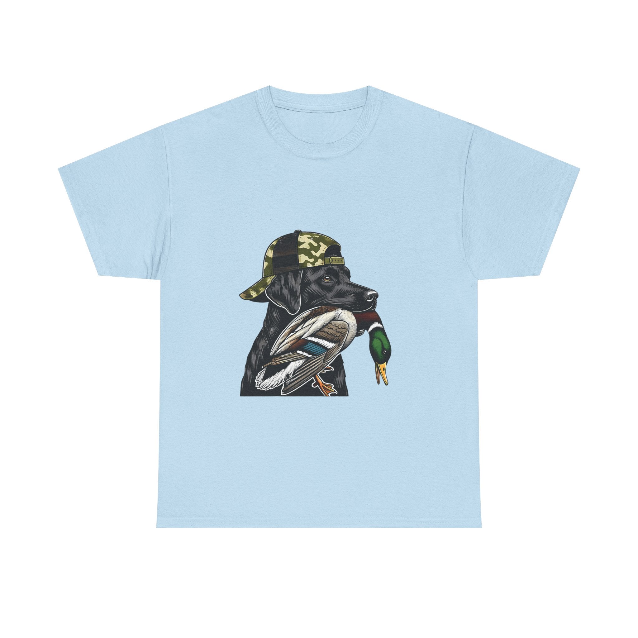Duck Hunter Graphic Tee — Mallard Duck with Camo Bucket Hat