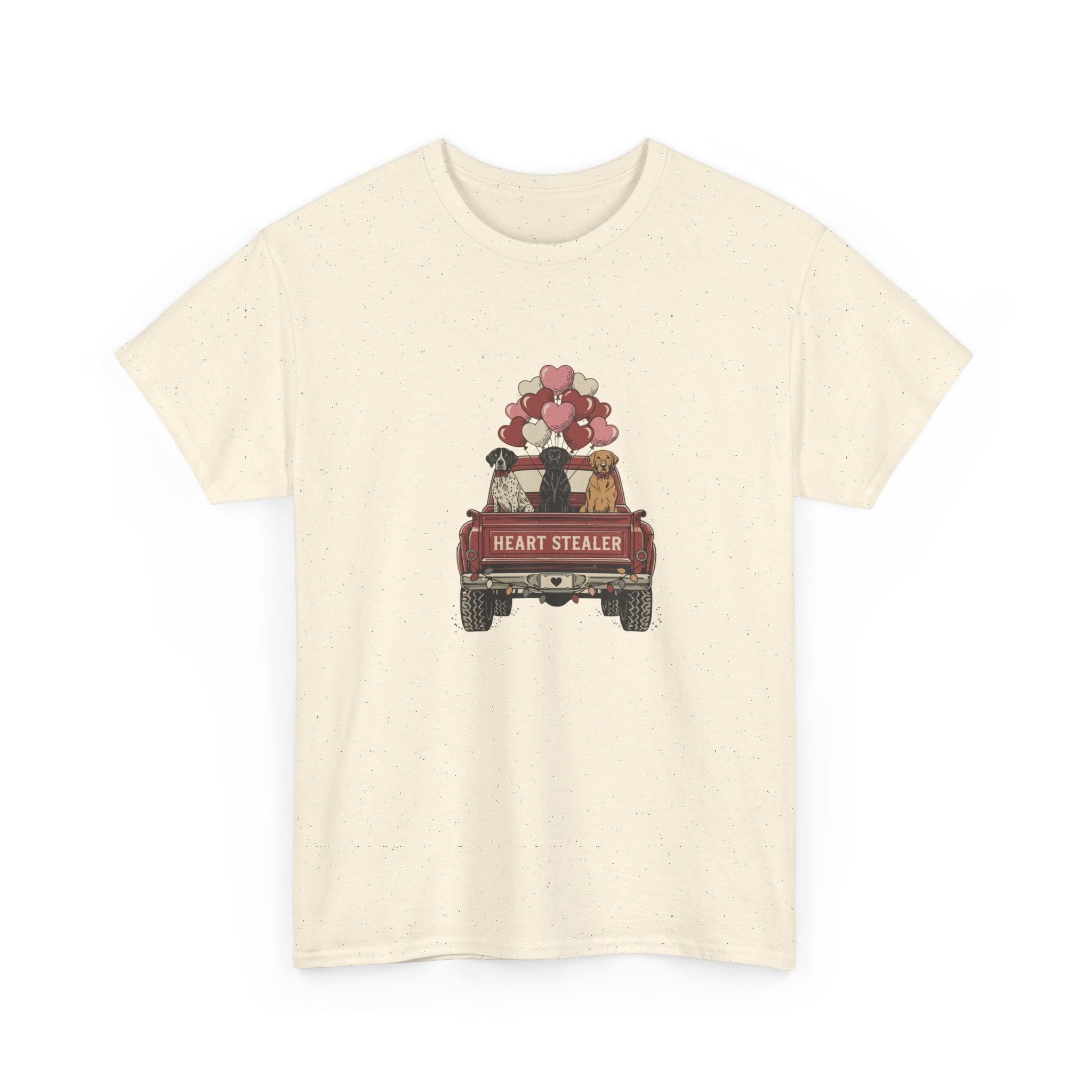 Heart Stealer Truck T-Shirt — Cute Valentine Puppy & Kitten Graphic Tee